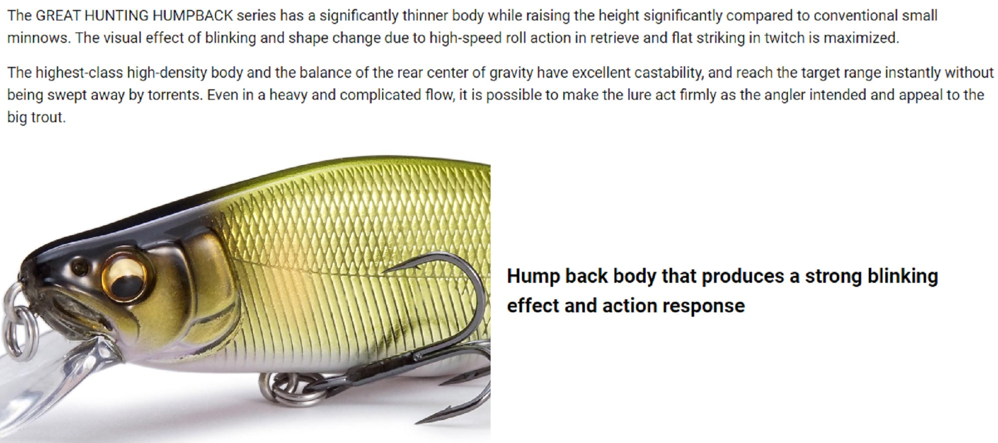Megabass GH 64 Humpback FS Sinking Lure Takumi Iwana (4475)