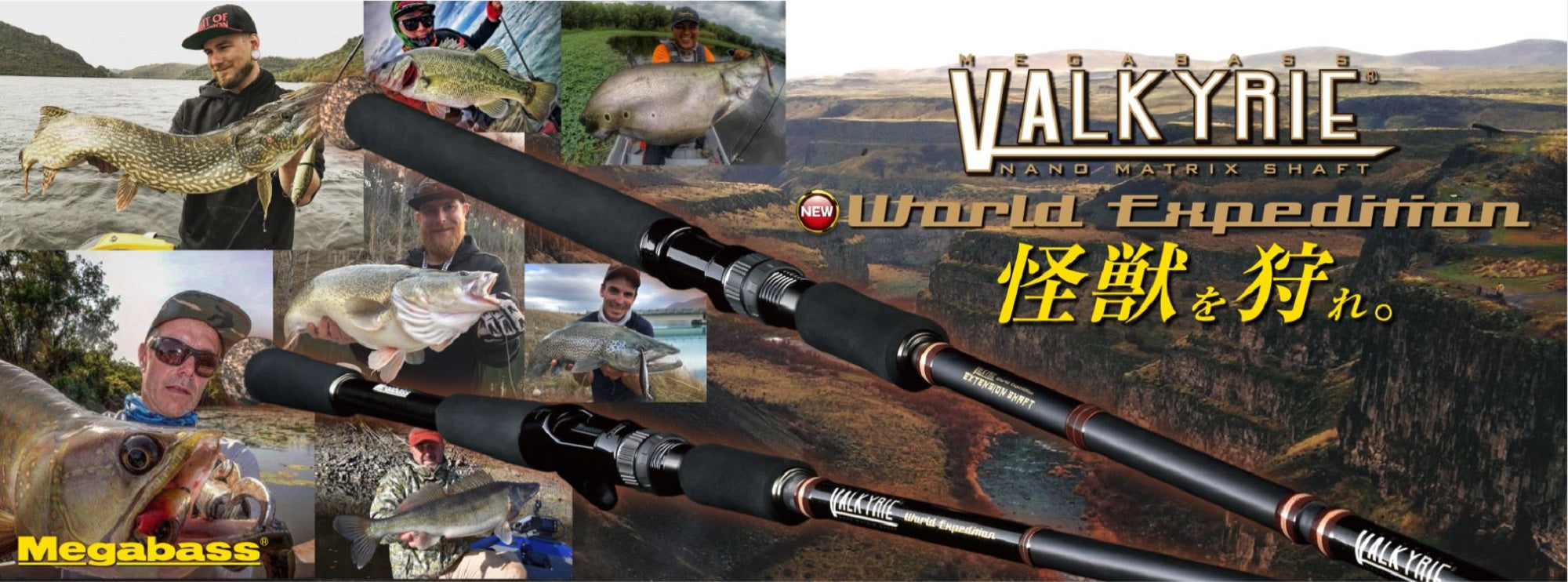 Sale Megabass Rod Baitcast Valkyrie World Expedition VKC-65MH-4 Piece (6554)