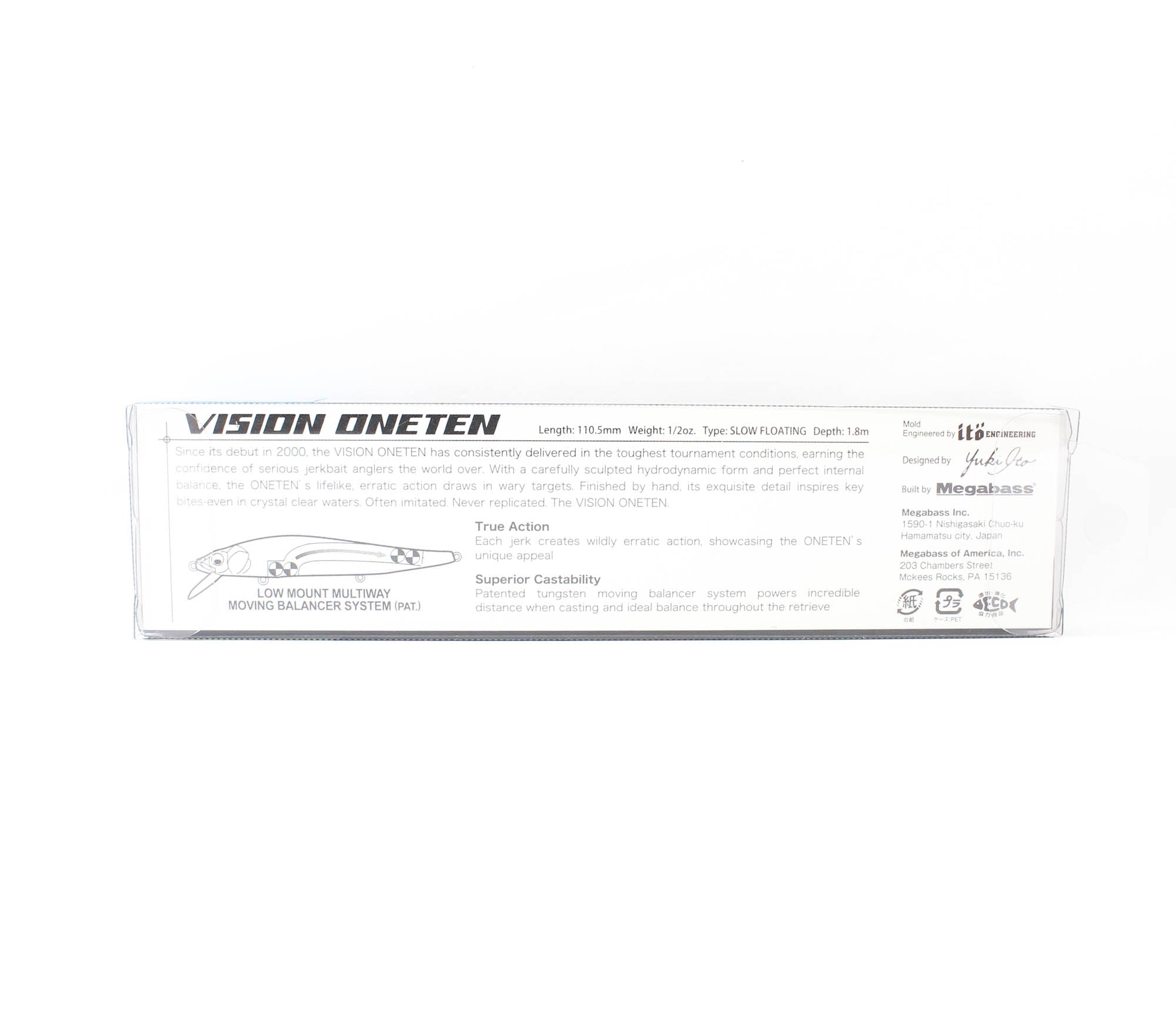 Megabass Vision 110 Oneten Regular Slow Floating Lure FA Gill (8428)