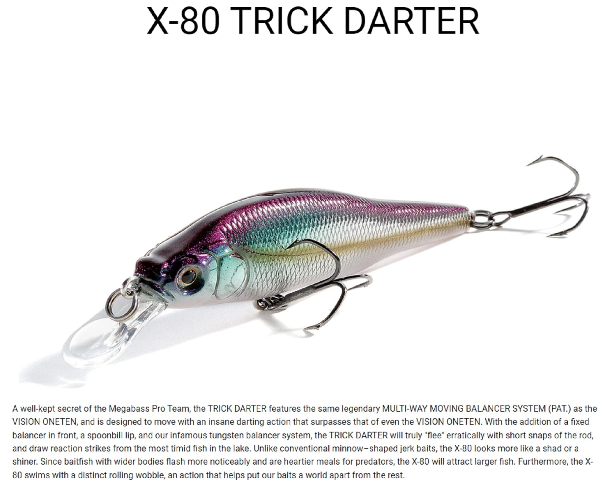 Megabass X-80 Trick Darter Suspend Lure FA Gill (8527)