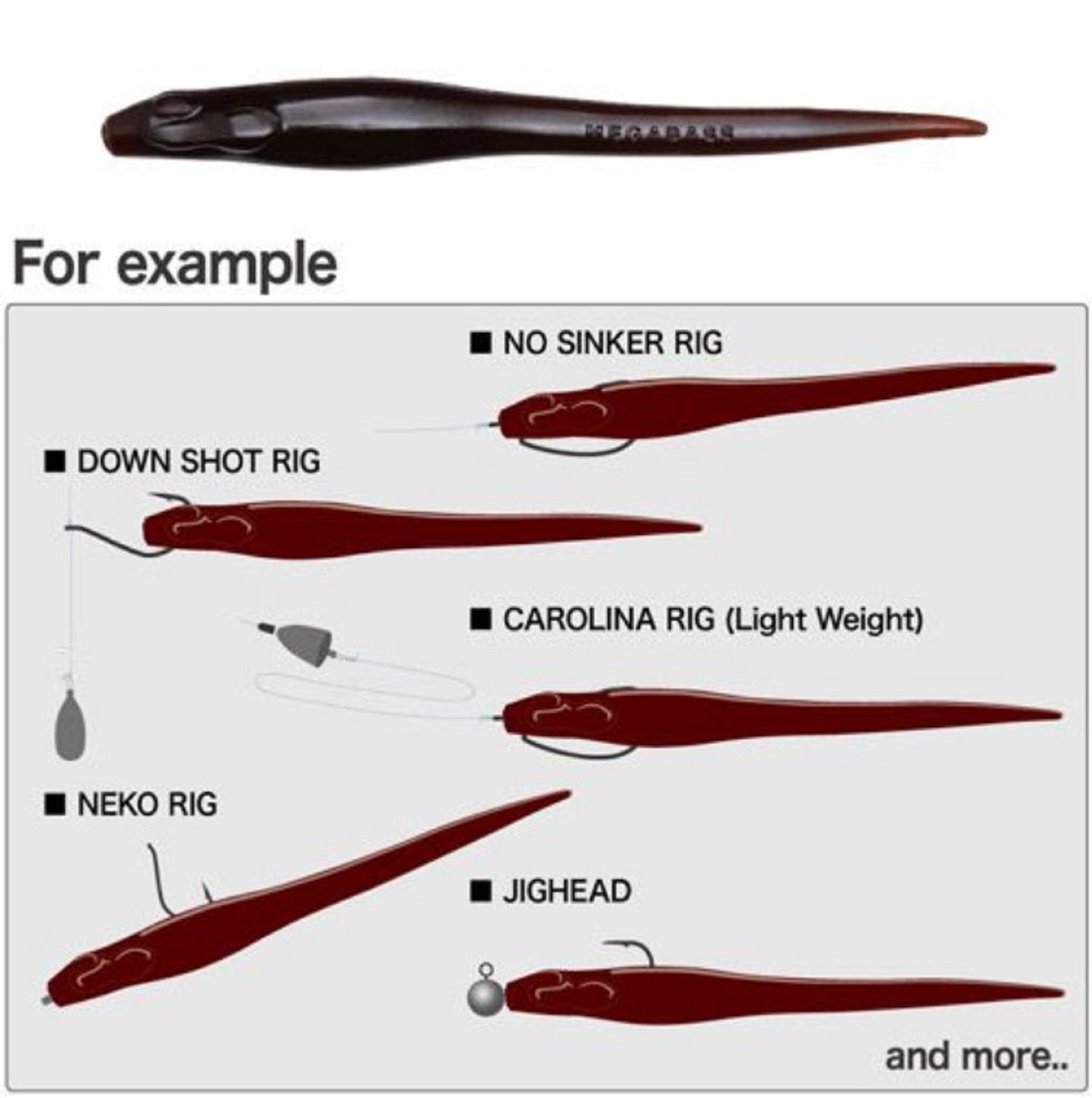 Megabass Soft Lure Hazedong 3 Inches Solid Chart (0565)
