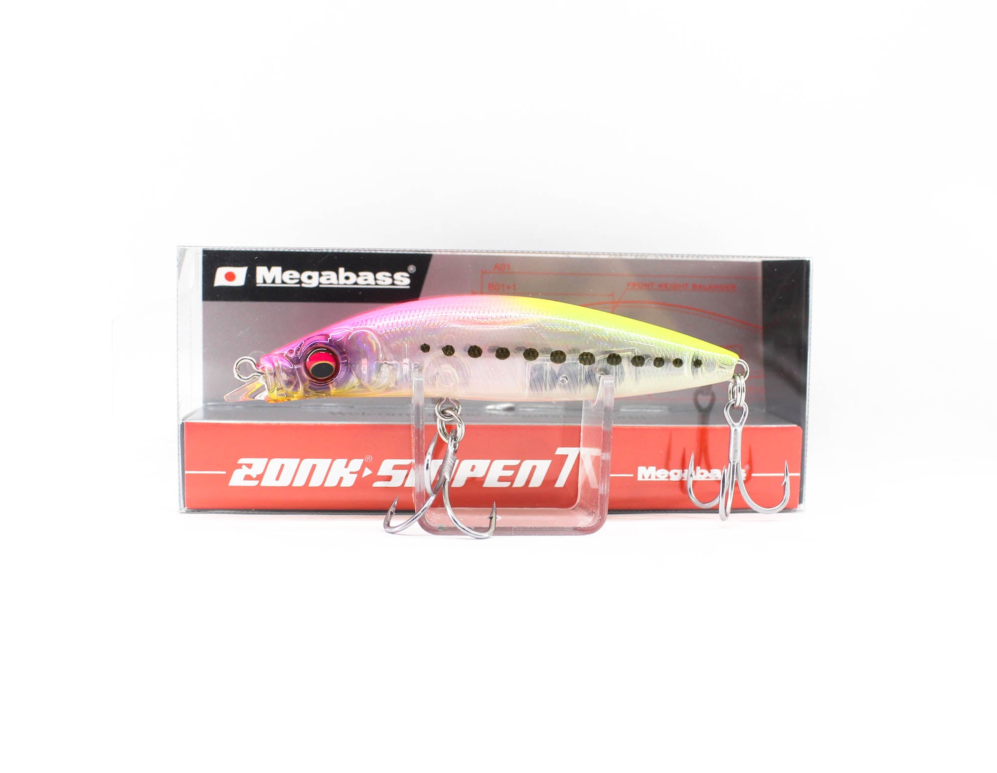 Megabass Zonk Sinpen 77 Sinking Lure GP Tropical Iwashi (3160)