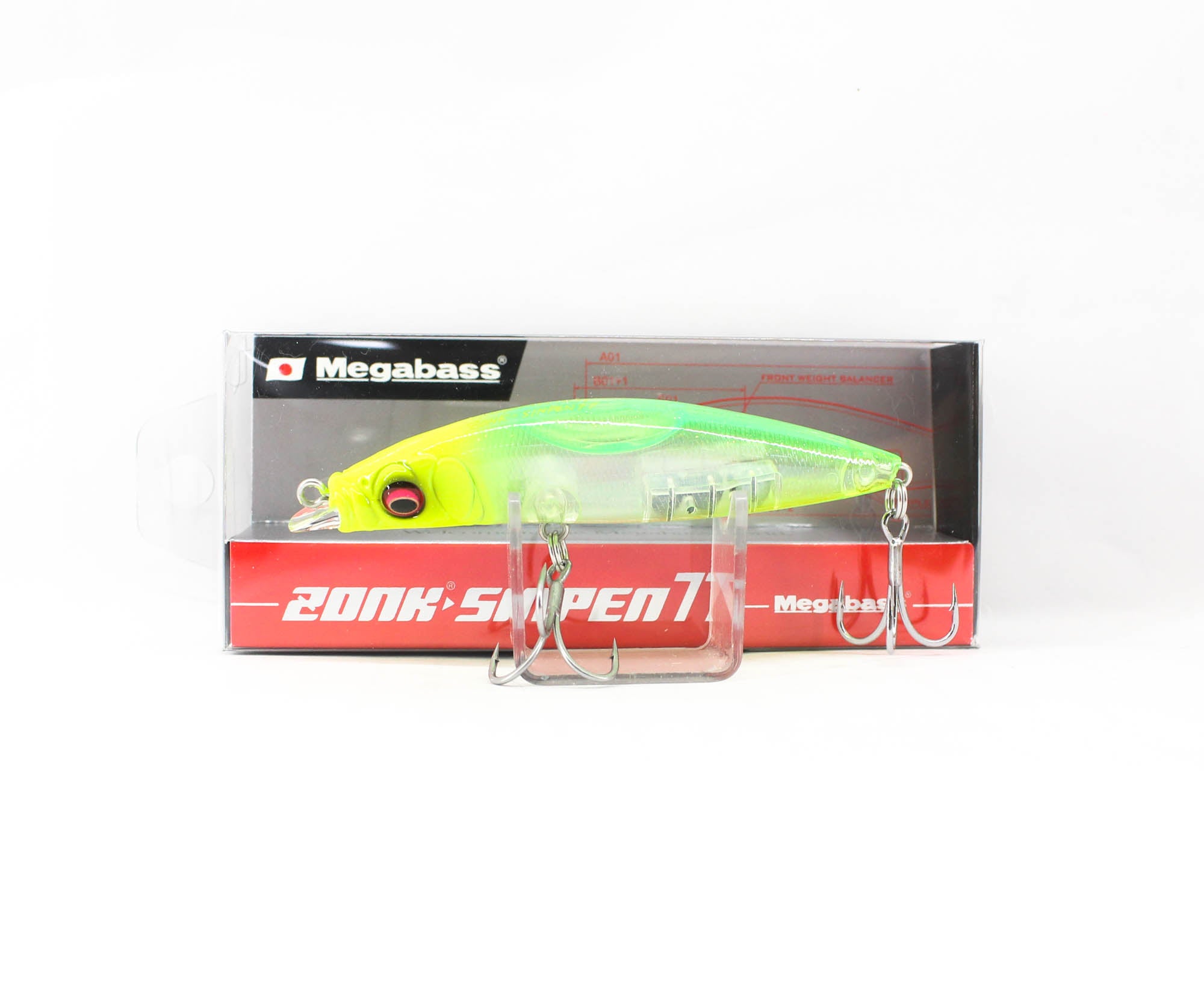Megabass Zonk Sinpen 77 Sinking Lure GP Sparkling Chart Head (3177)
