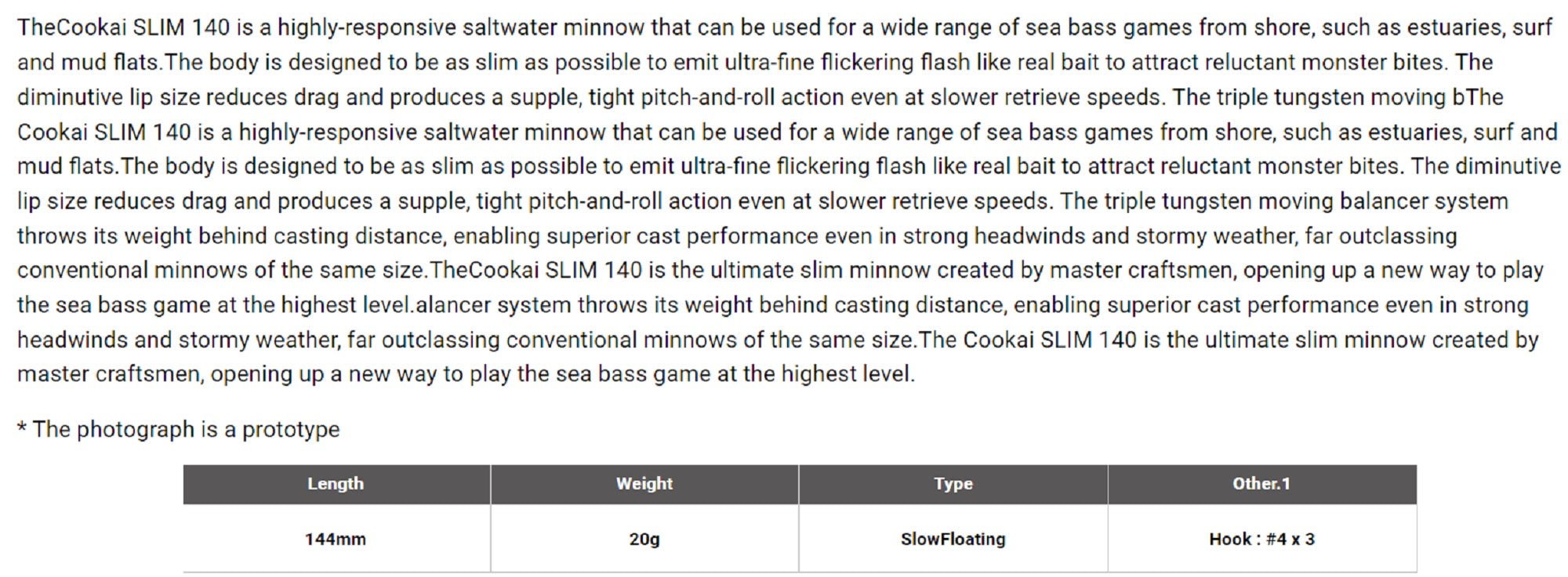 Megabass Cookai Slim 140F Floating Lure GG Blood Shaddow (6291)