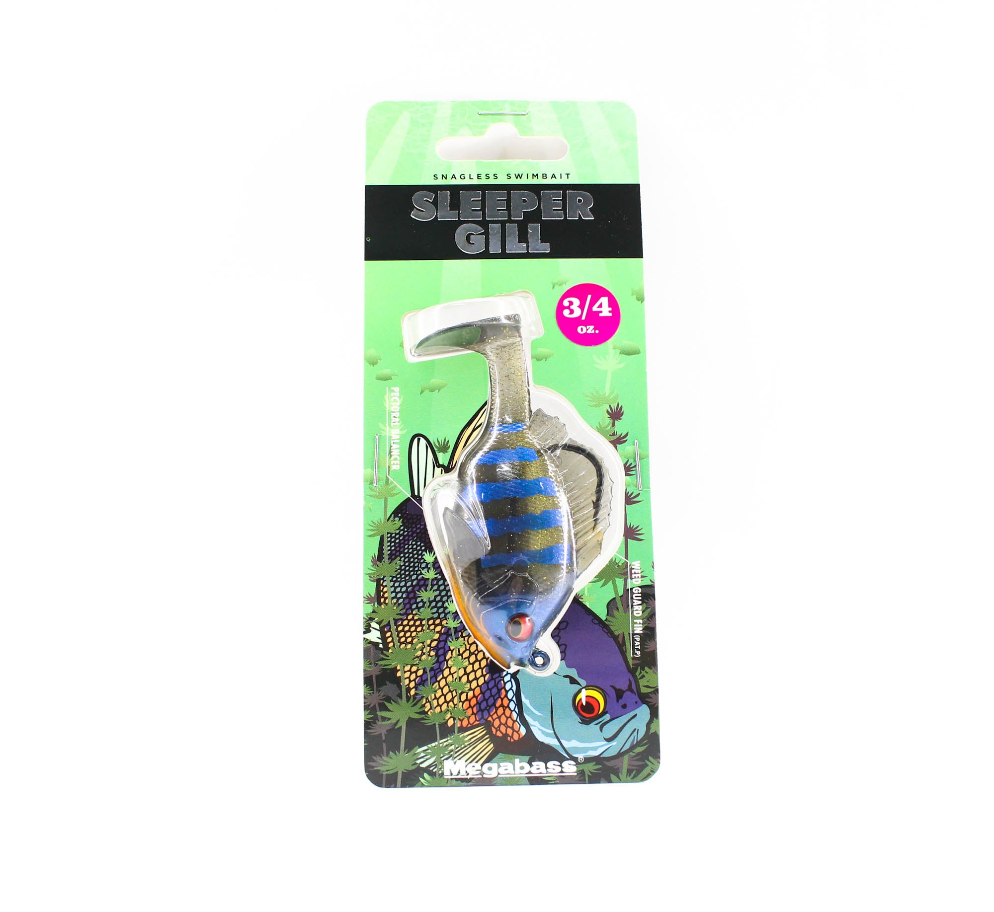 Megabass Soft Lure Sleeper Gill 3.2 Inch 3/4 oz Black Gill (8813)