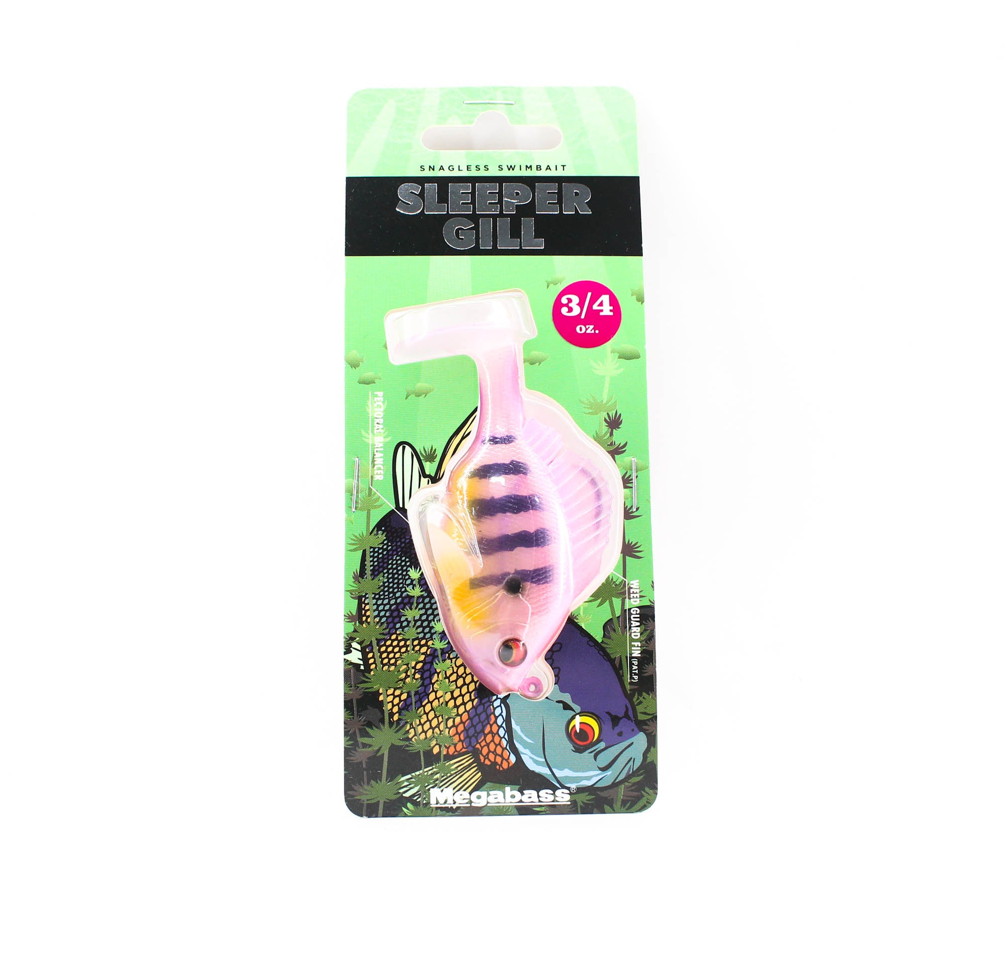 Megabass Soft Lure Sleeper Gill 3.2 Inch 3/4 oz Pink Back Gill (8820)