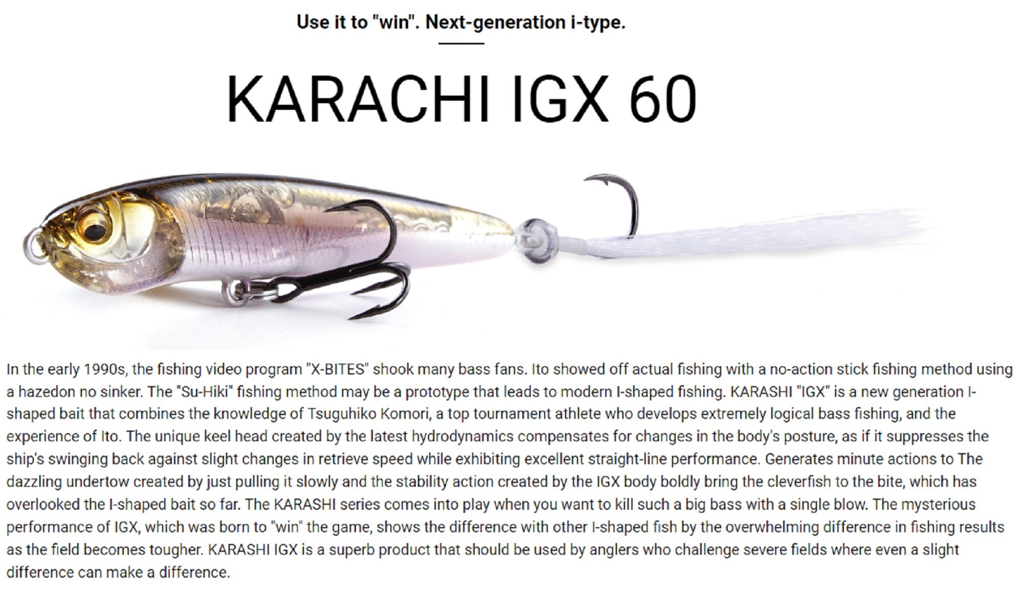 Megabass Karashi IGX 60S Sinking Lure COMORIN Pink (9636)