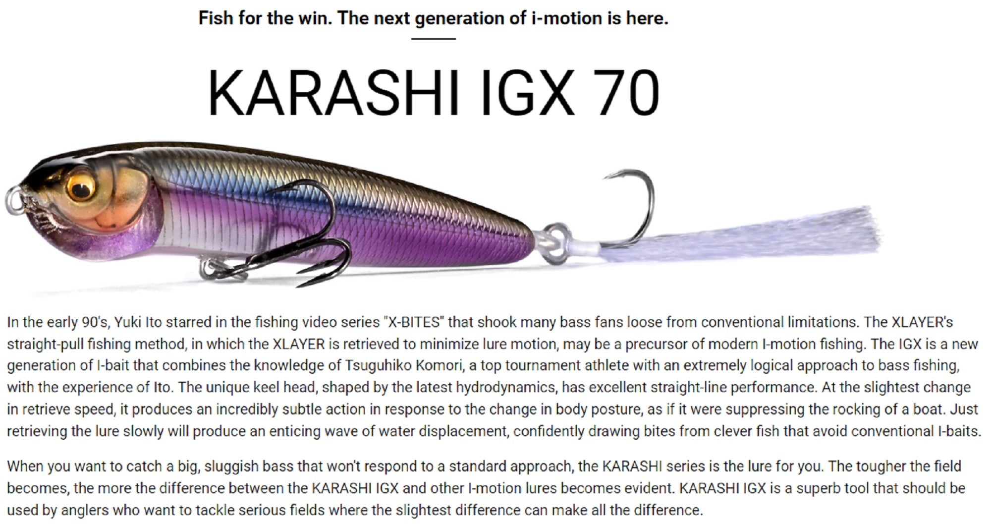 Megabass Karashi IGX 70F Floating Lure Komori (9759)