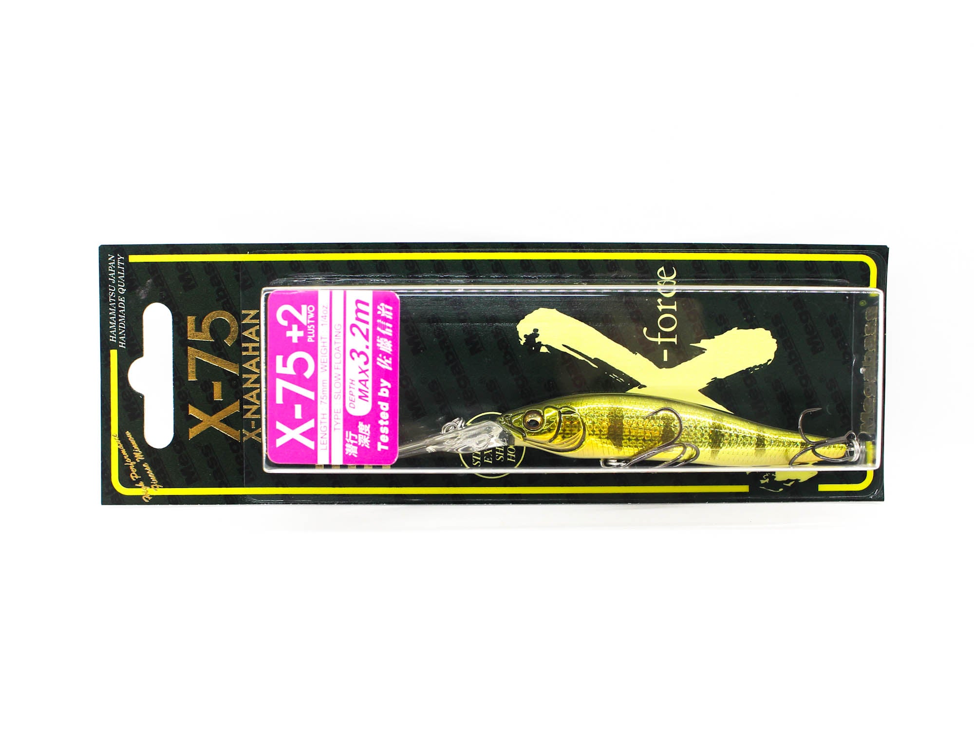 Megabass X-Nanahan +2 75 mm 1/4 oz Floating Lure GG Baby Perch (0267)