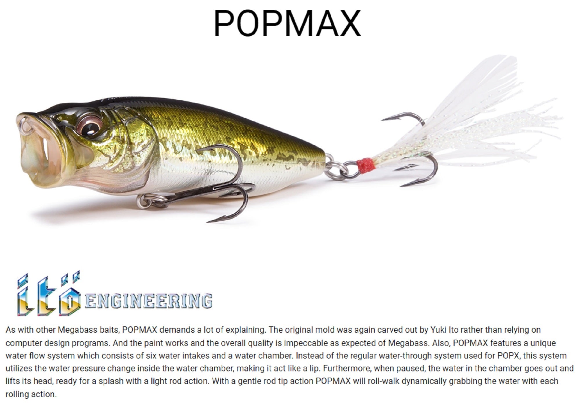 Megabass Pop Max 78 mm 14 grams Floating Lure FA Seayu (0526)