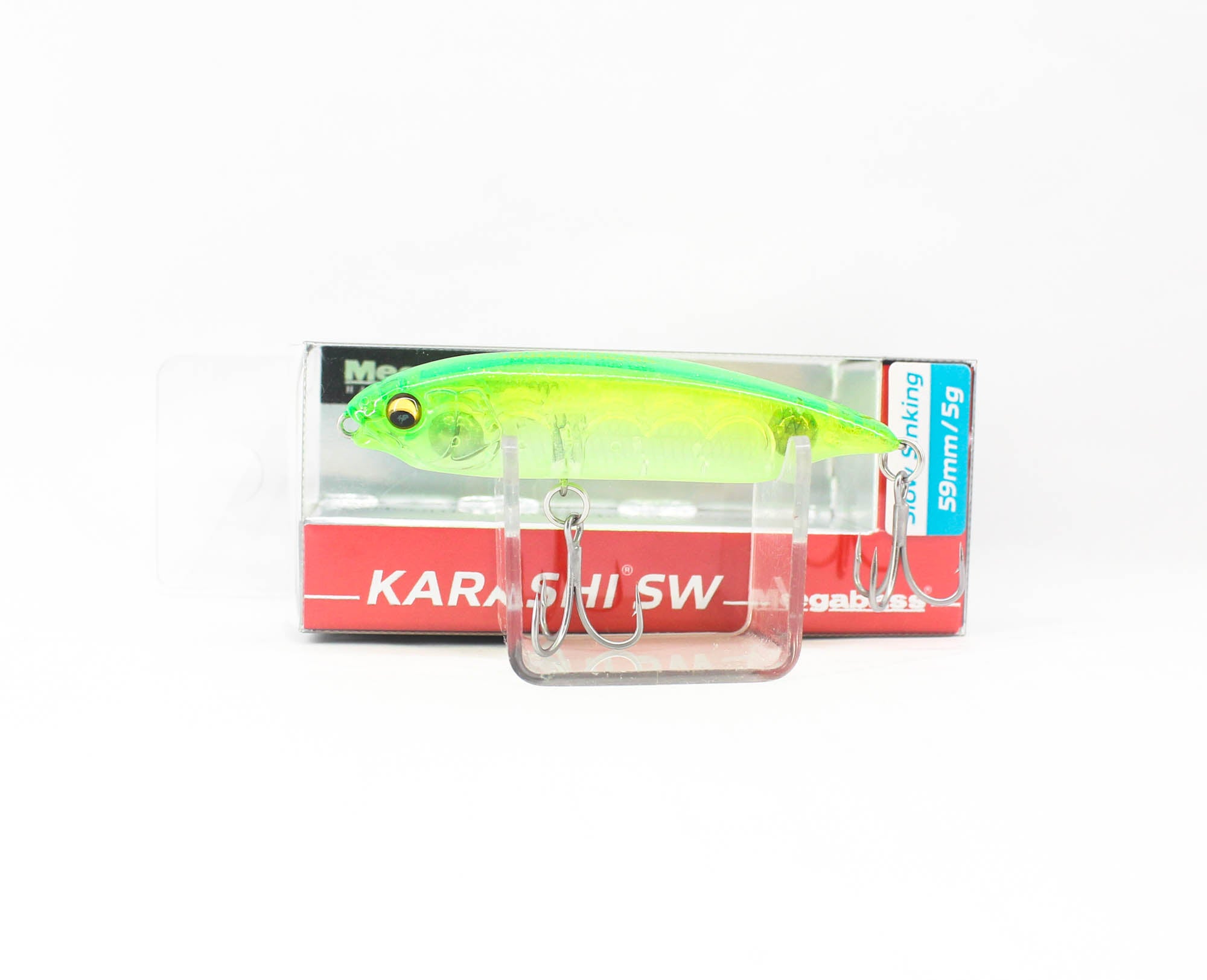 Megabass Karashi SW SS Slow 59 mm 5 grams Sinking Lure GP Glow Lime (0717)