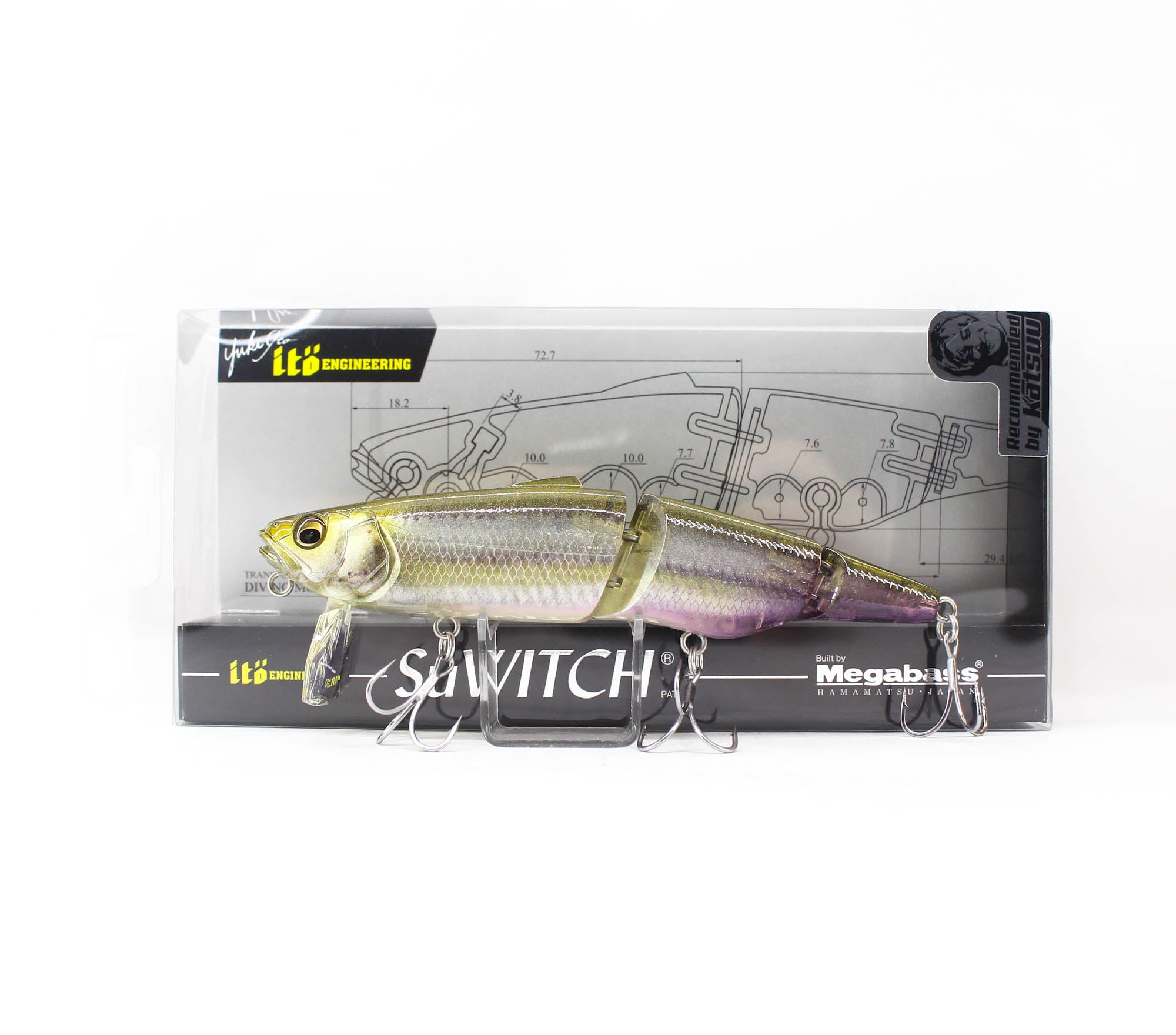 Megabass Suwitch 137 Jointed Floating Lure FA Ghost Wakasagi (2254)