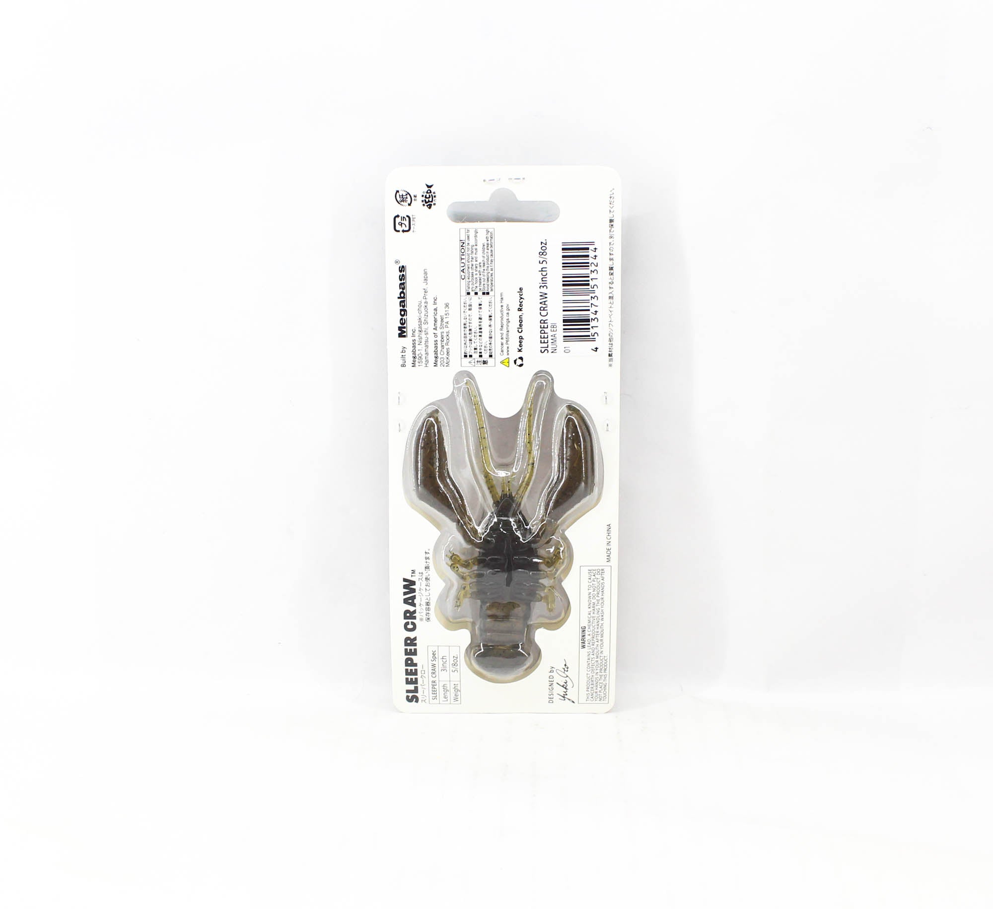 Megabass Soft Lure Sleeper Craw 3 Inch 5/8 oz Numaebi (3244)