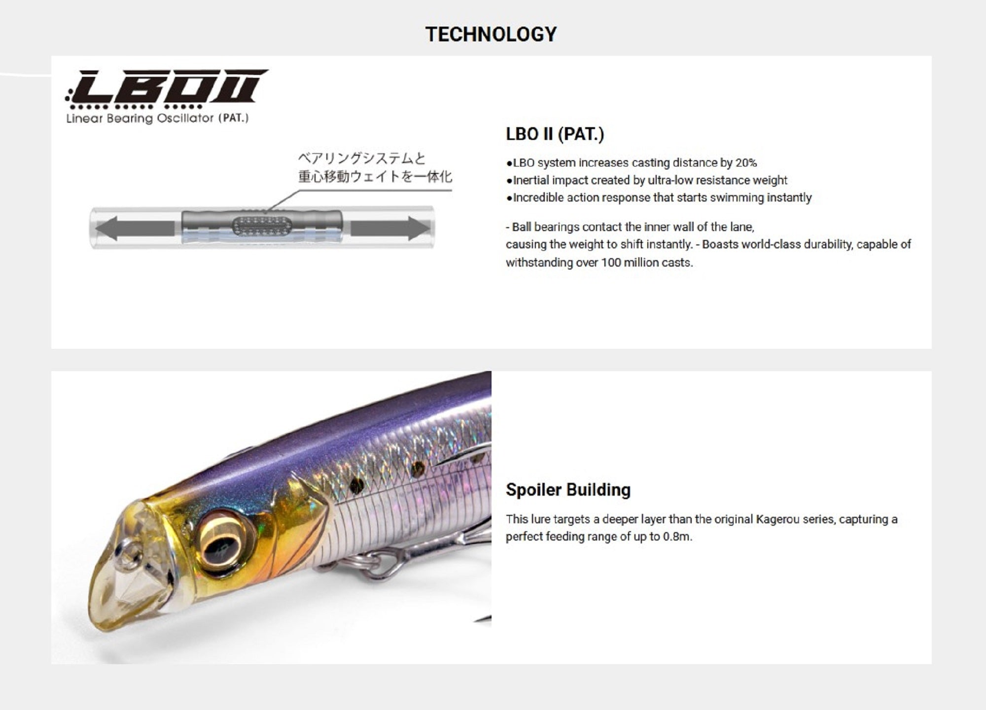 Megabass Kagelou MD 98F Floating Lure GP Clear Bora (5750)