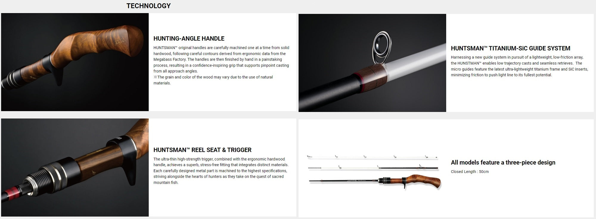 Sale Megabass Rod Baitcast Great Hunting Huntsman GHBF48-3UL 3 piece (5873)