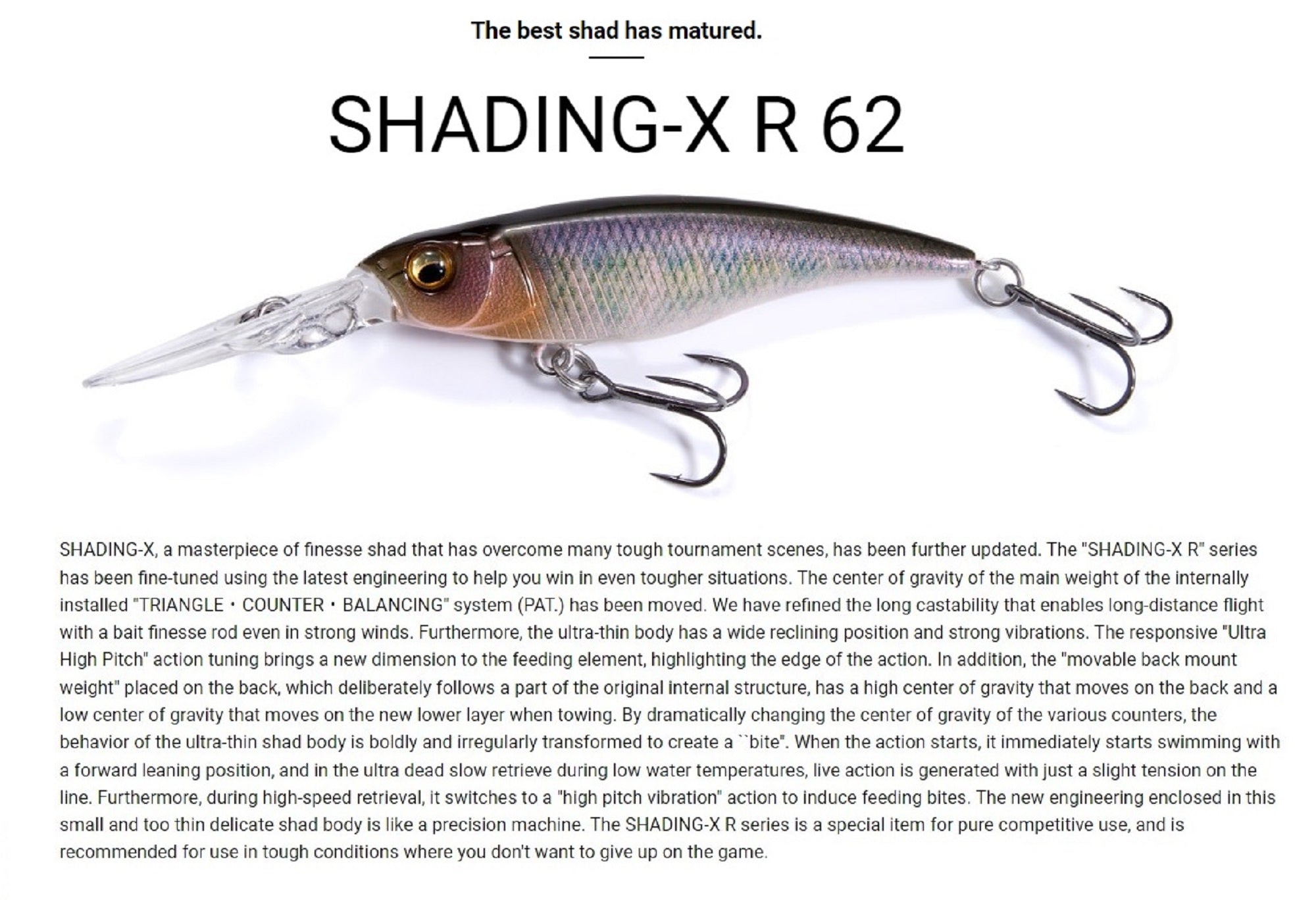 Megabass Shading X 62 Suspend Lure FA TNG (9987)