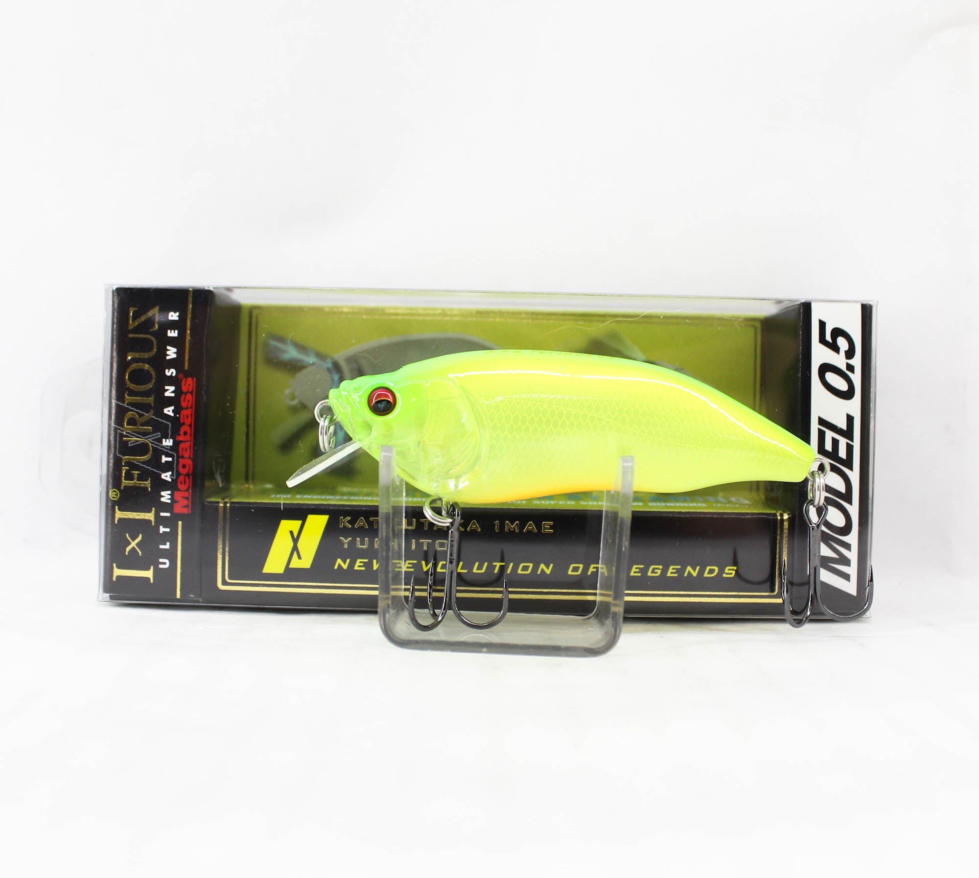 Megabass I X I Furious 0.5 64 mm 1/4 oz Floating Lure Lime Chart (2321)