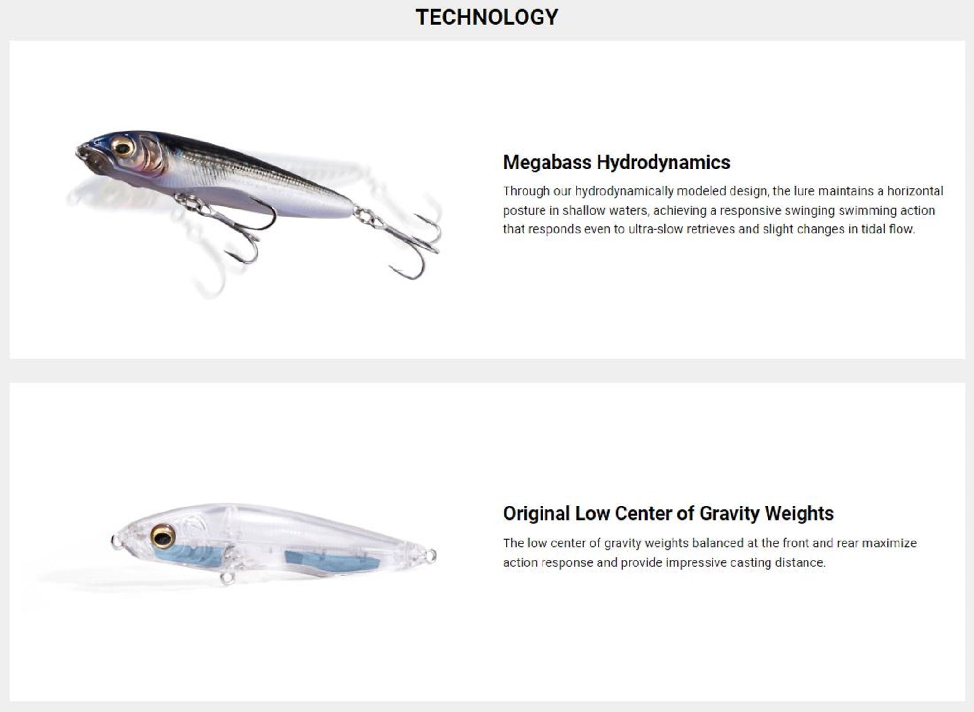 Megabass Homura 86 Sinking Lure HT Clear Inakko (5933)