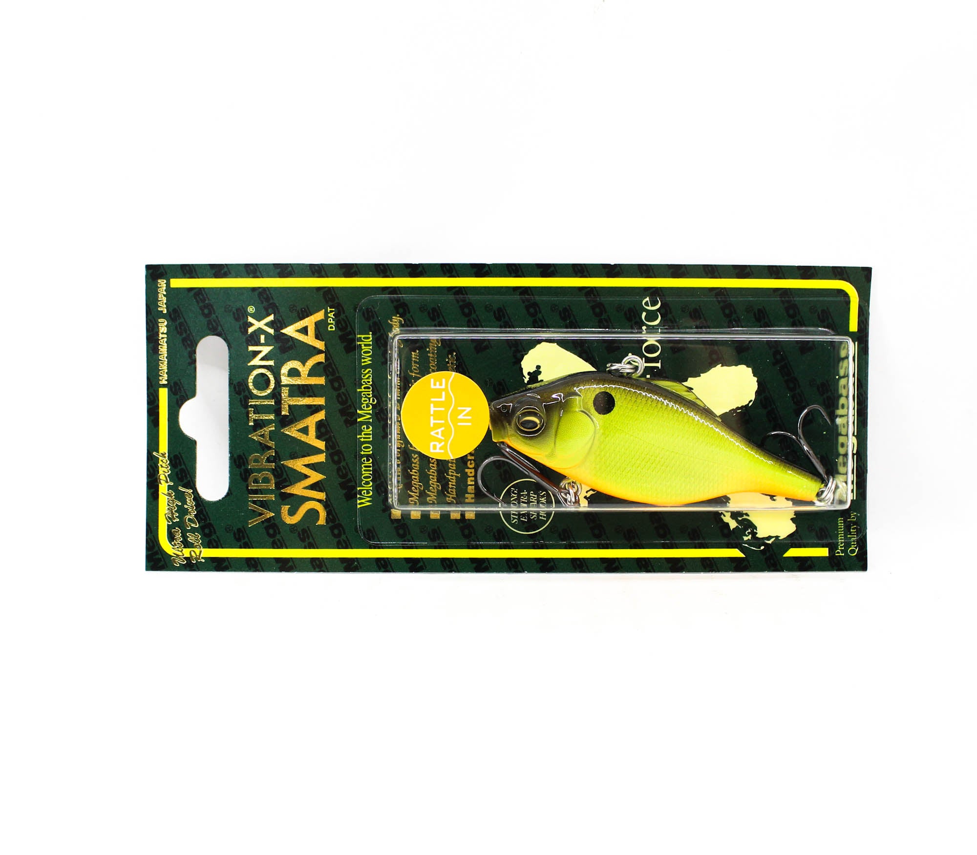 Megabass Vibration-X Smatra Rattle 64.5mm 1/2 oz Sinking Lure Chart (1545)