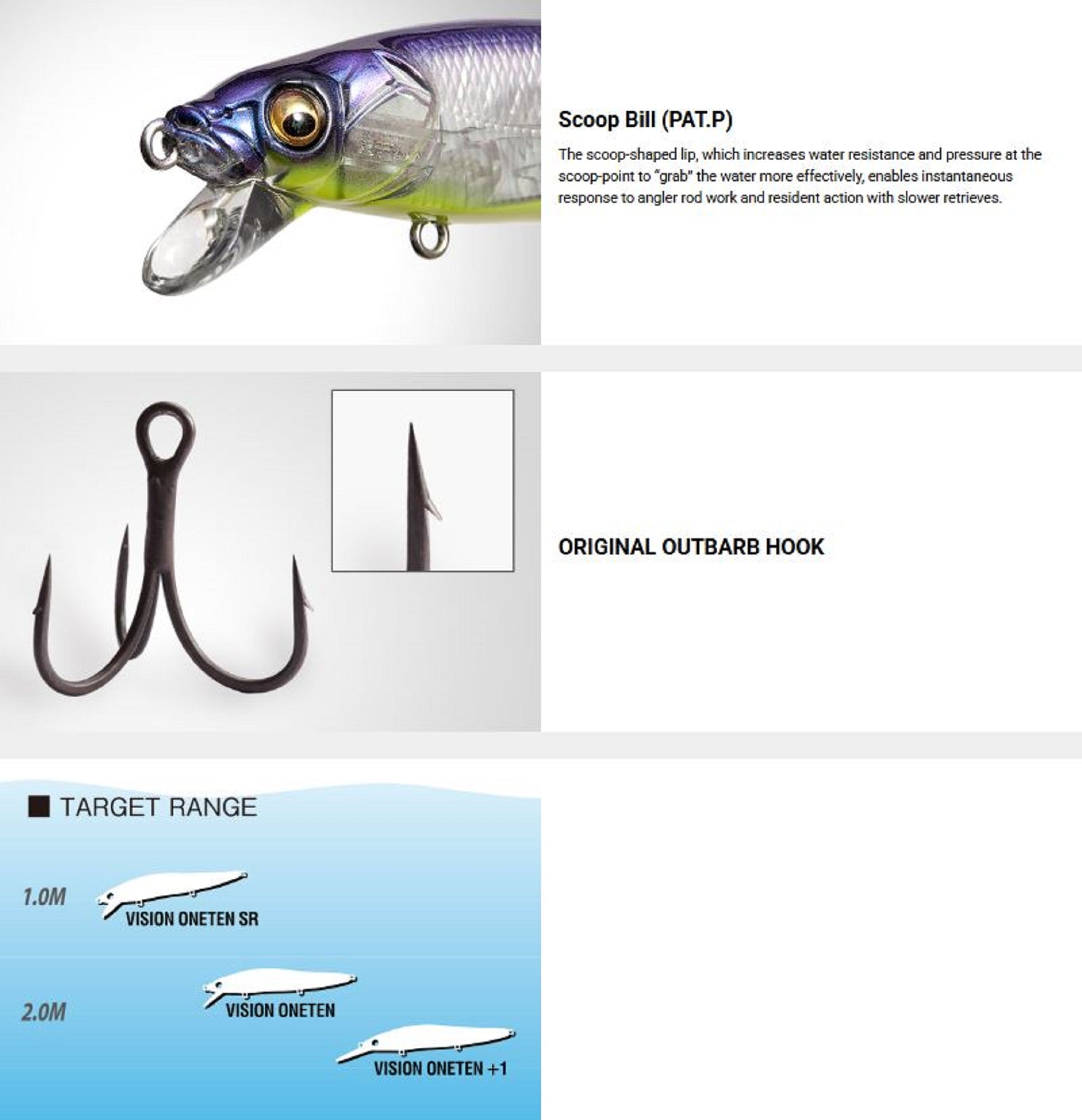 Megabass Vision 110 Oneten SR Slow Floating Lure GP Pro Blue (0431)