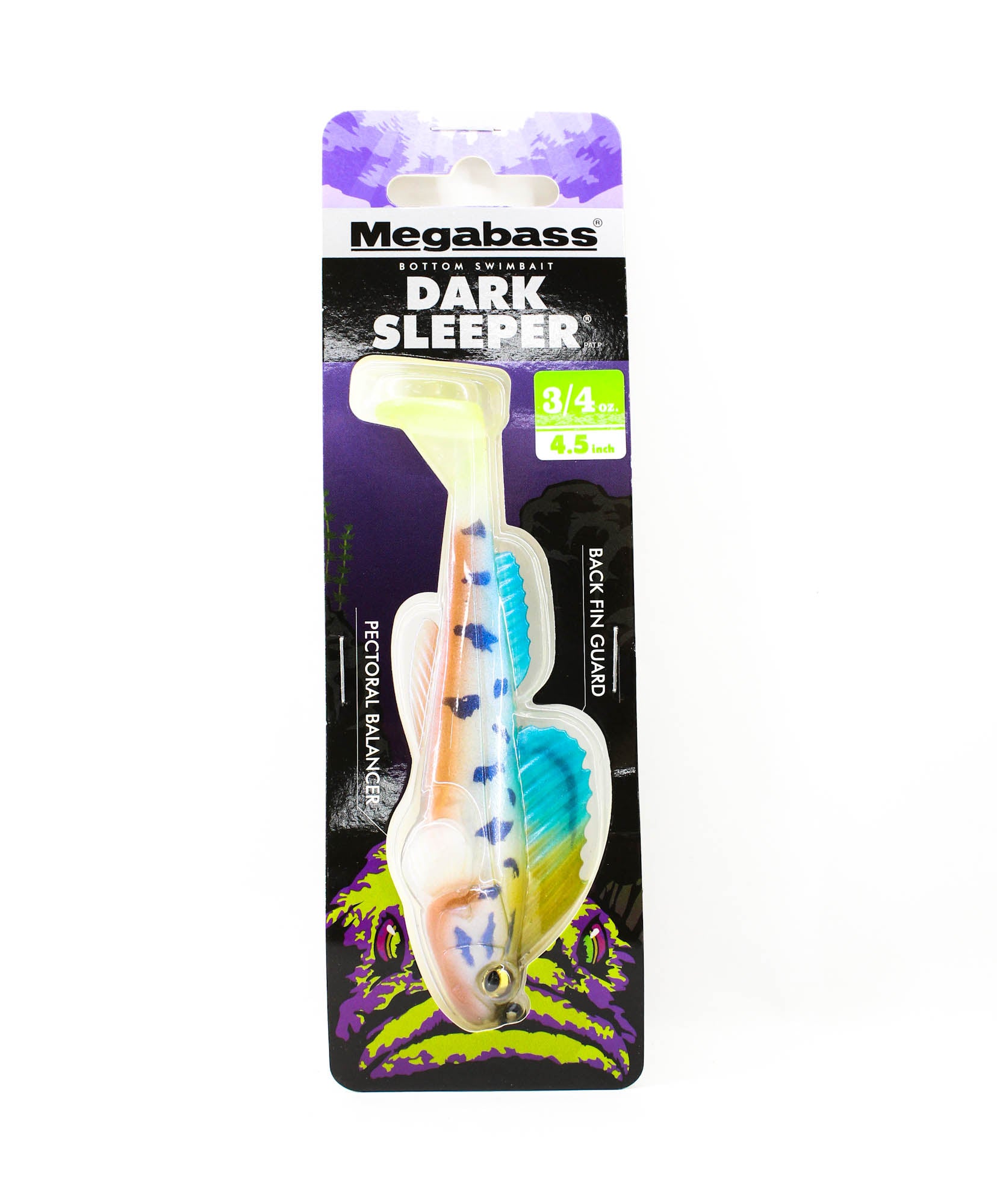 Megabass Soft Lure Dark Sleeper 4.5 Inch 3/4 oz Biwako Yoshinobori (2688)