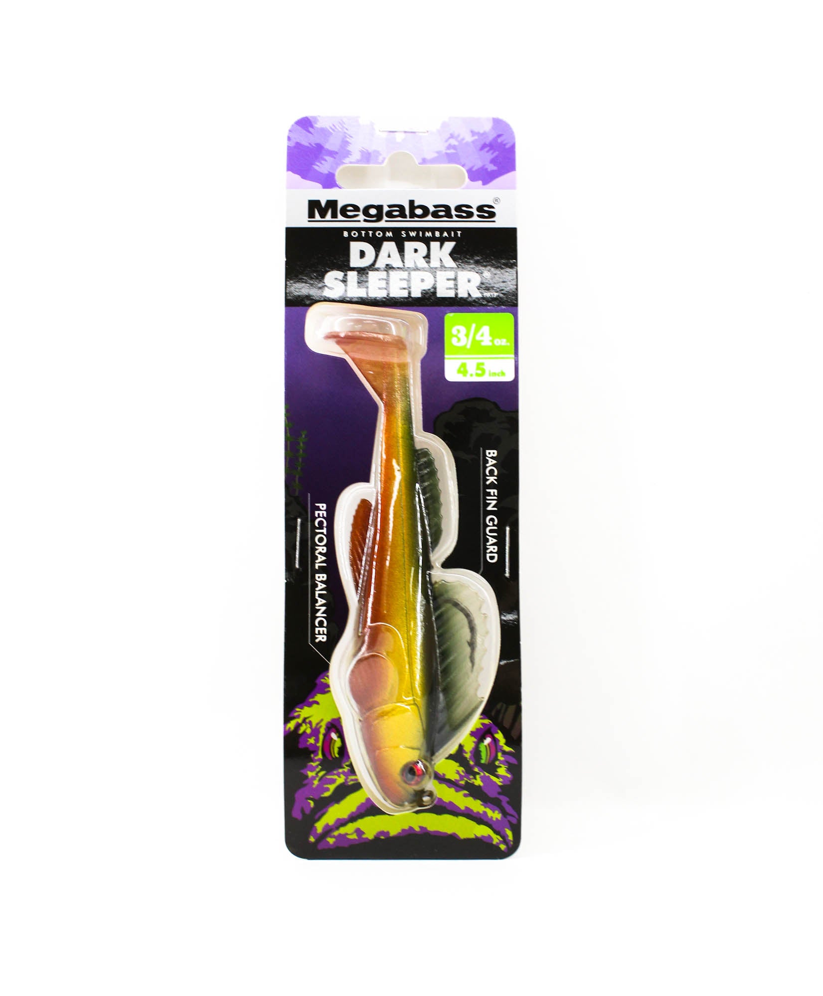 Megabass Soft Lure Dark Sleeper 4.5 Inch 3/4 oz Dark Shad (2725)