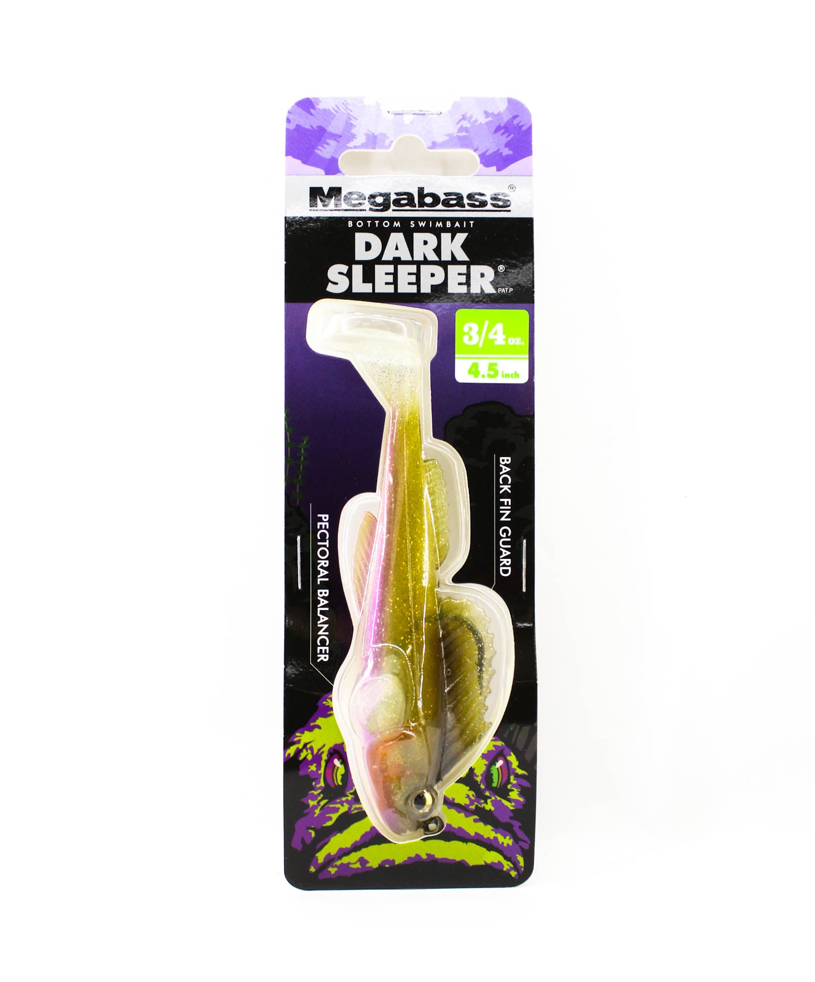 Megabass Soft Lure Dark Sleeper 4.5 Inch 3/4 oz Wakasagi (2732)