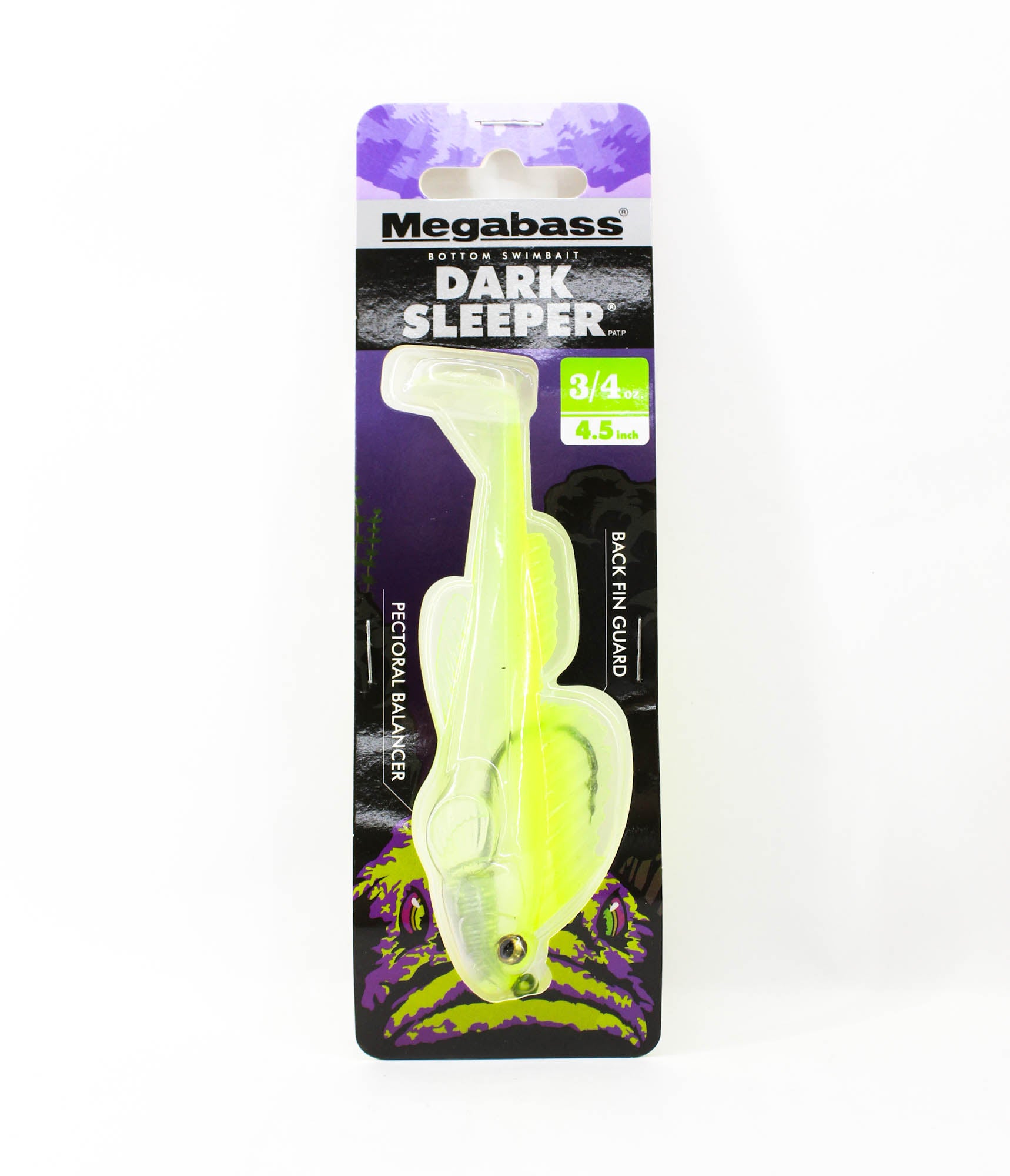 Megabass Soft Lure Dark Sleeper 4.5 Inch 3/4 oz Clear Chart (2756)