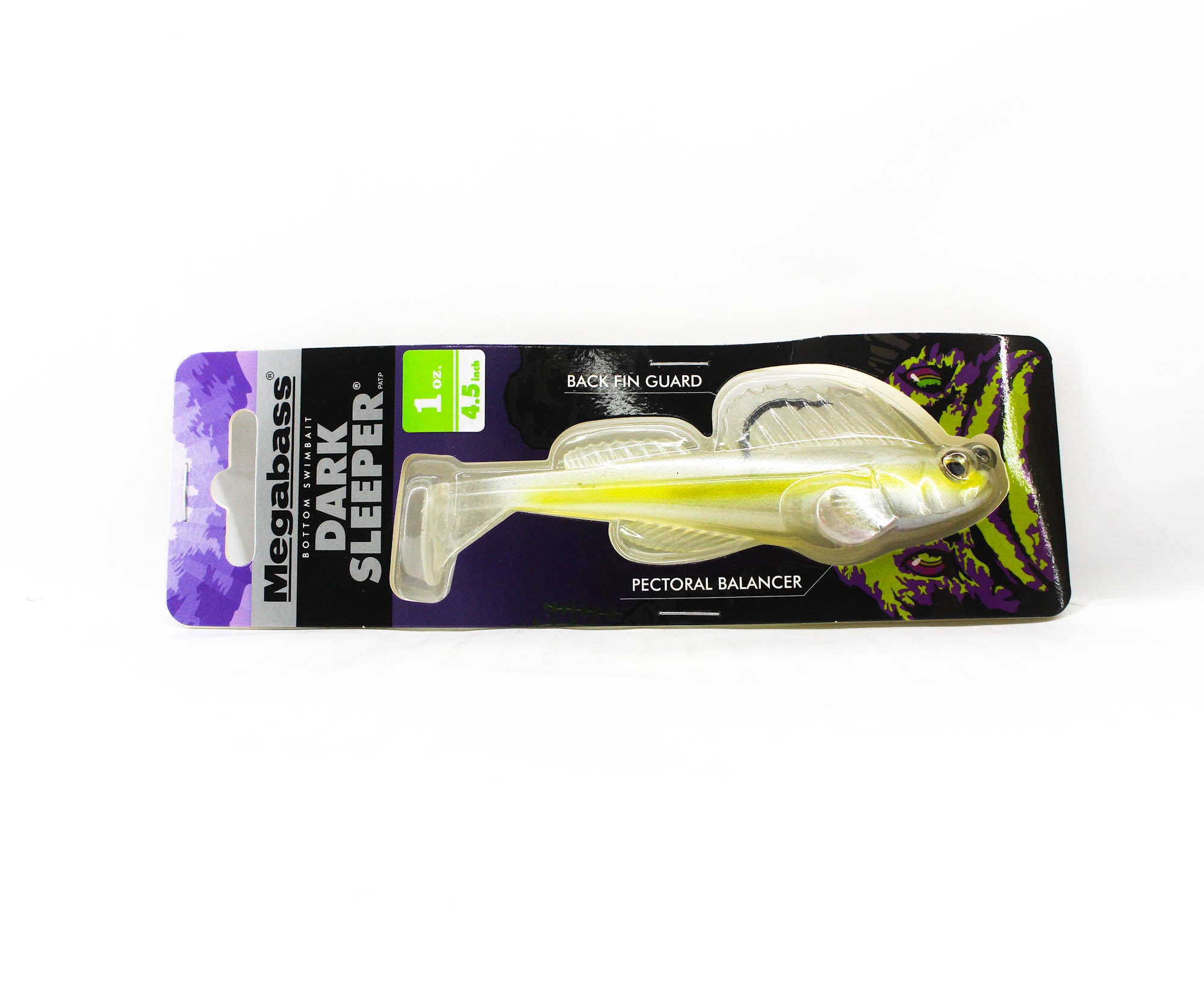 Megabass Soft Lure Dark Sleeper 4.5 Inch 1 oz Whitebait (2831)