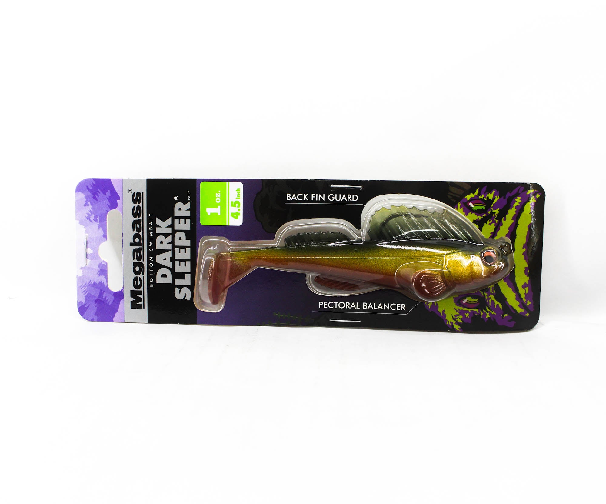 Megabass Soft Lure Dark Sleeper 4.5 Inch 1 oz Dark Shad (2848)