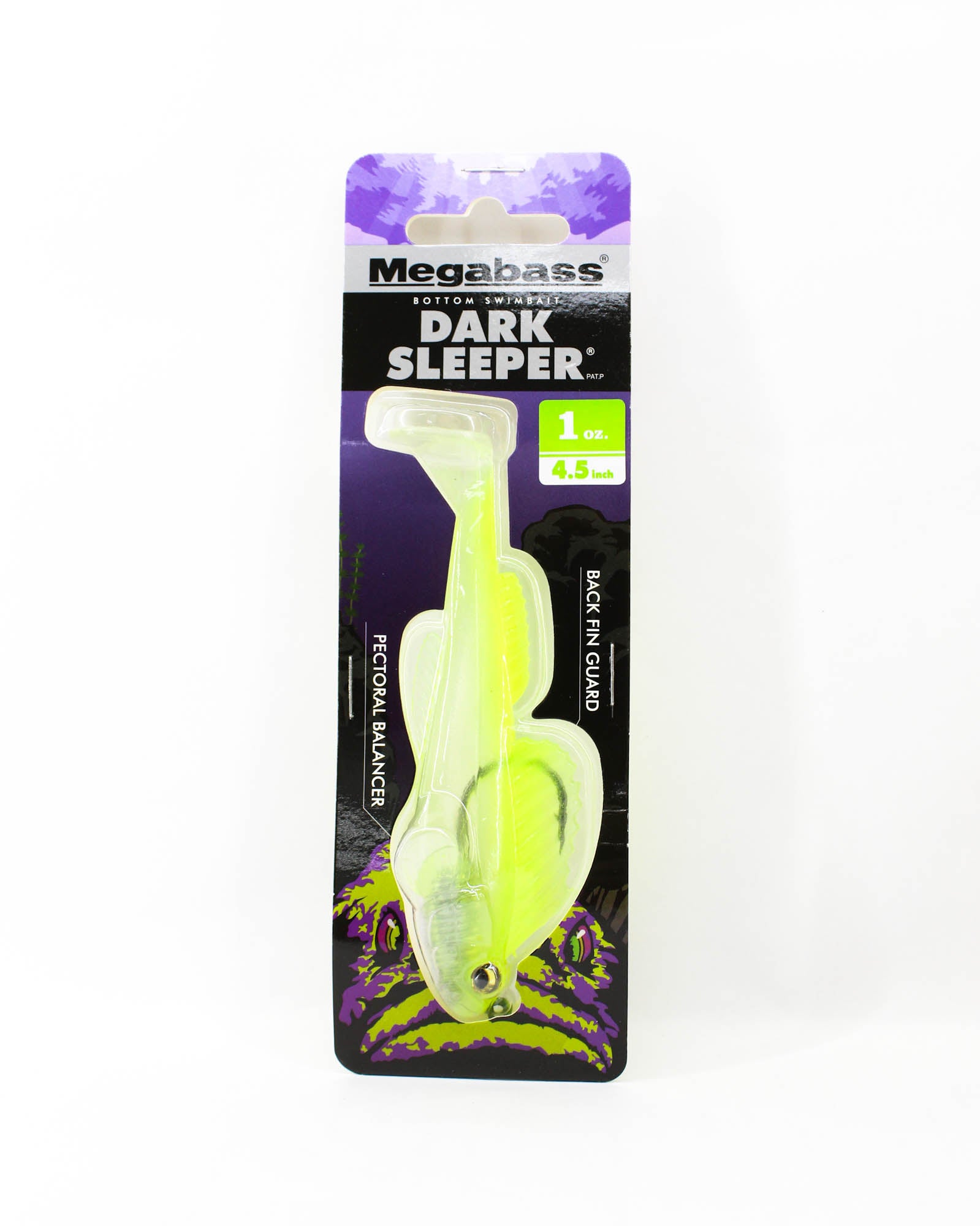 Megabass Soft Lure Dark Sleeper 4.5 Inch 1 oz Clear Chart (2879)