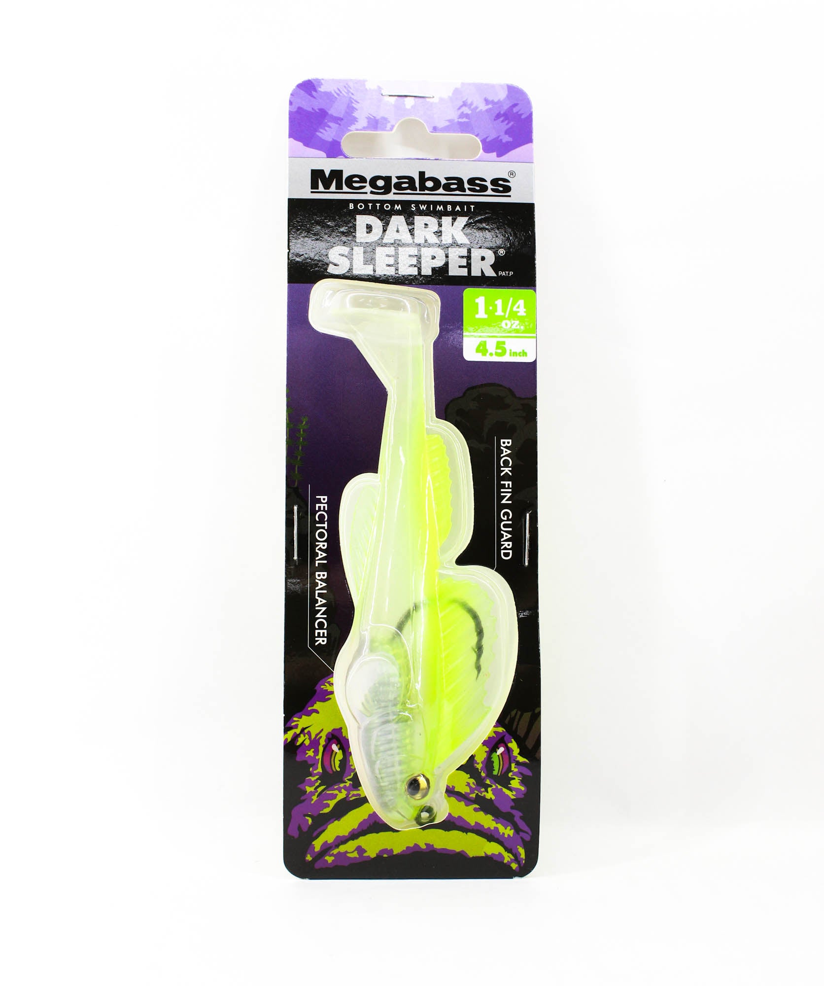 Megabass Soft Lure Dark Sleeper 4.5 Inch 1.1/4 oz Clear Chart (2992)
