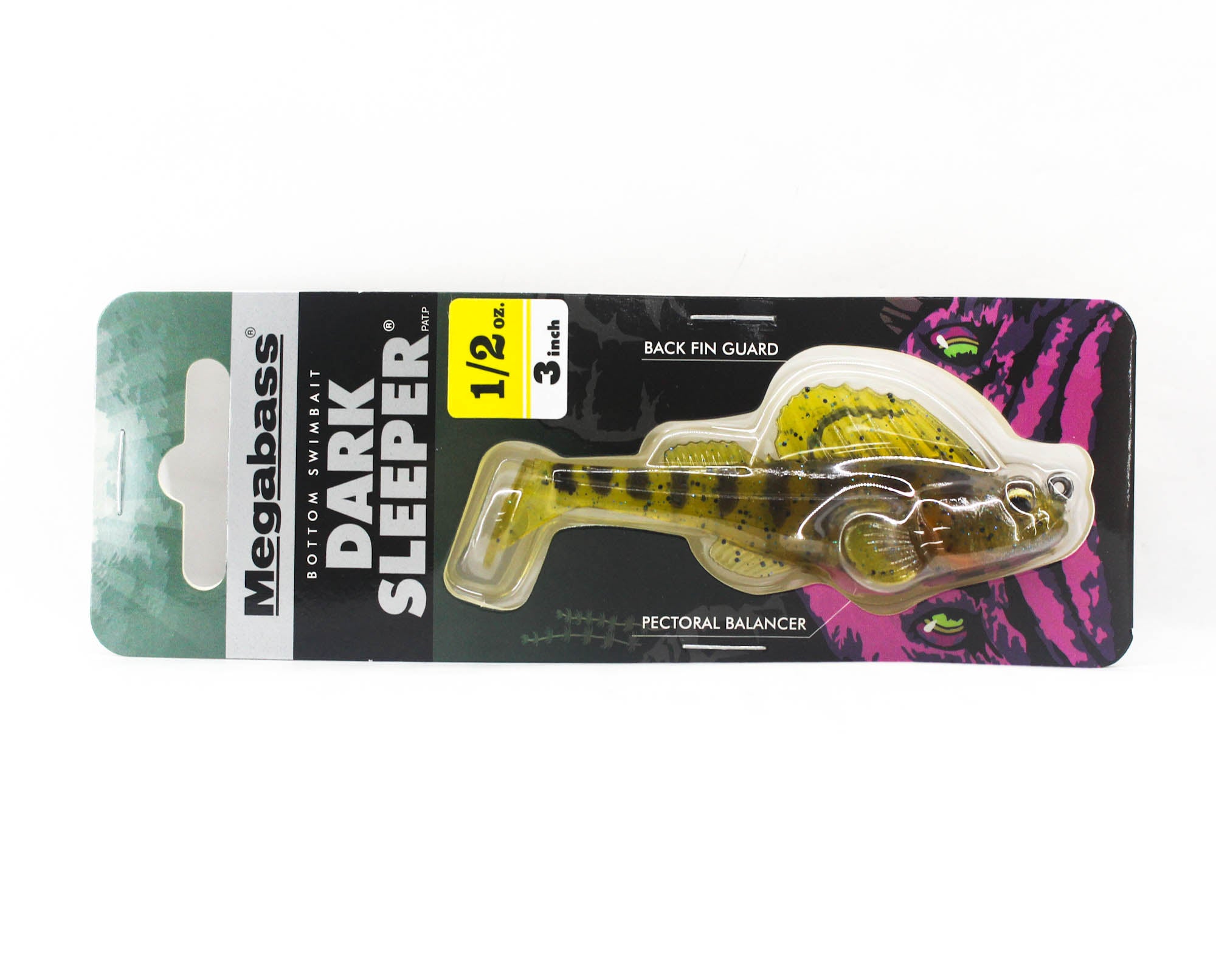 Megabass Soft Lure Dark Sleeper 3 Inch 1/2 oz Swallowtail (3081)