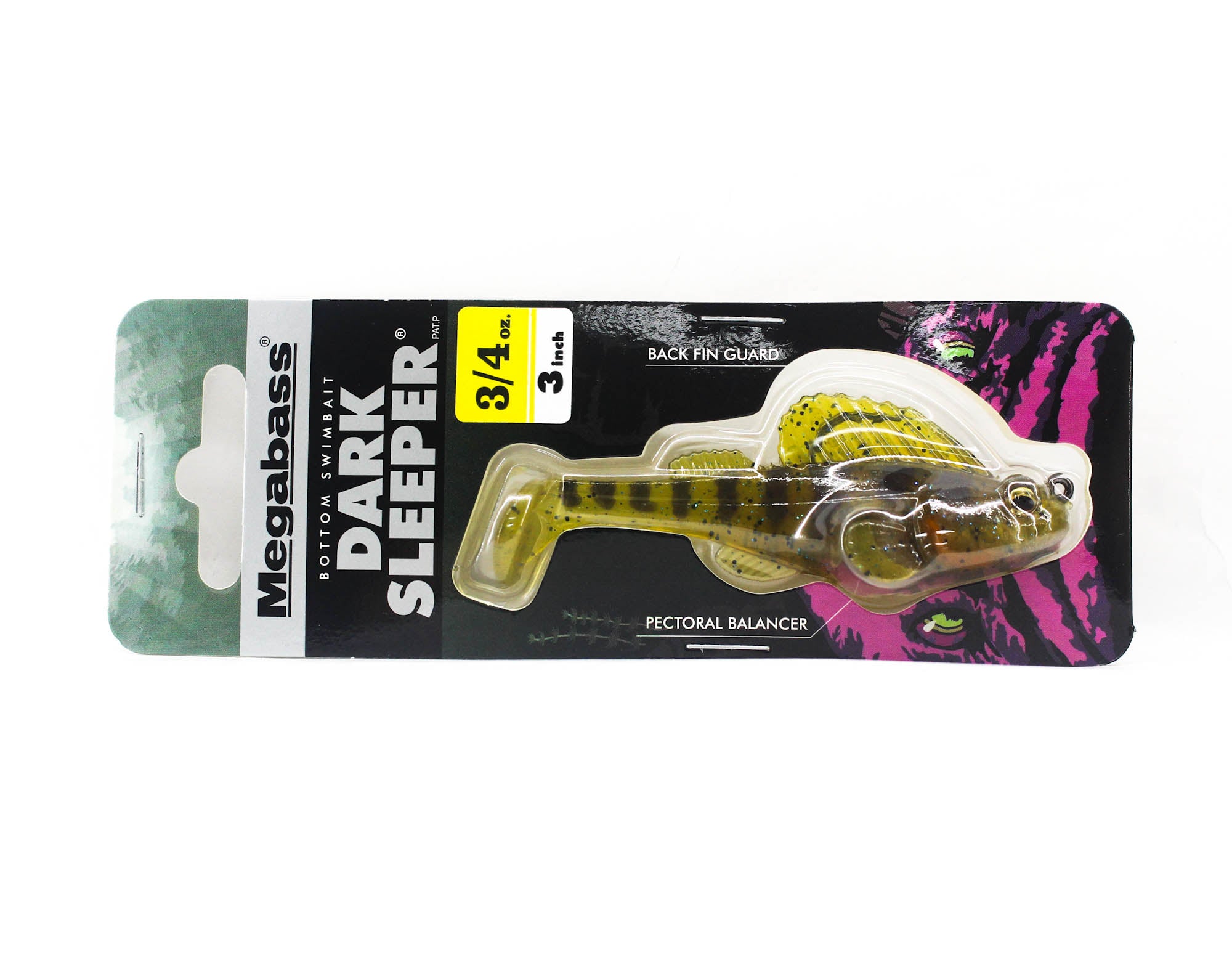 Megabass Soft Lure Dark Sleeper 3 Inch 3/4 oz Swallowtail (3104)