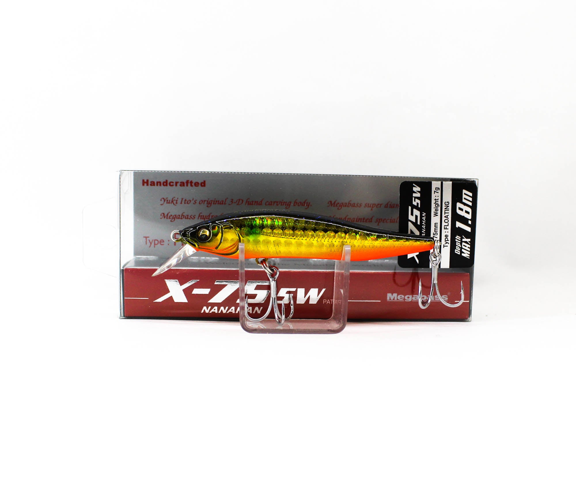 Megabass X-Nanahan SW 75 mm 1/4 oz Floating Lure GG Kinbora (3517)