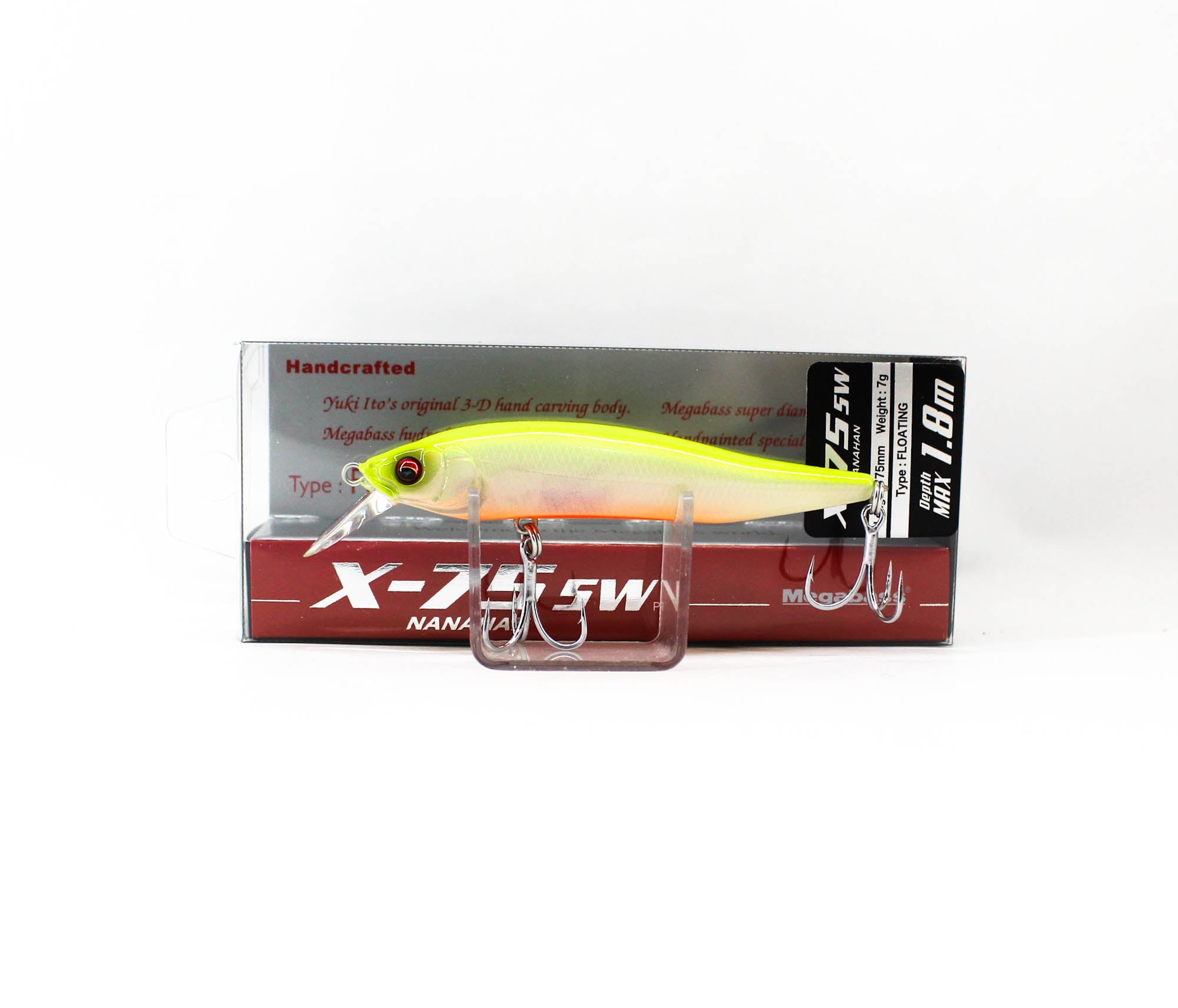 Megabass X-Nanahan SW 75 mm 1/4 oz Floating Lure PM Chart Back (3548)