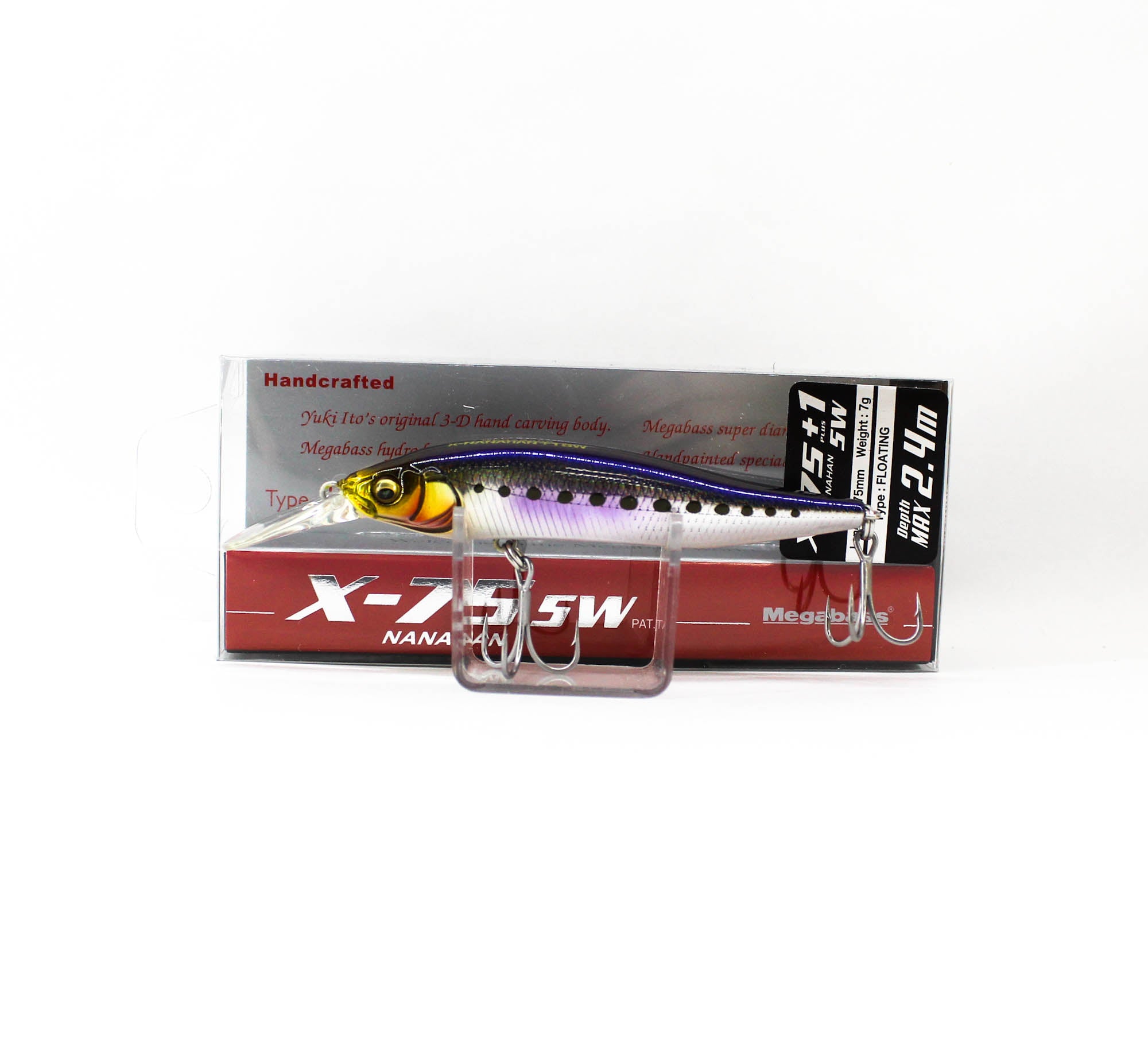 Megabass X-Nanahan +1 SW 75 mm 1/4 oz Floating Lure GC Iwashi (3586)