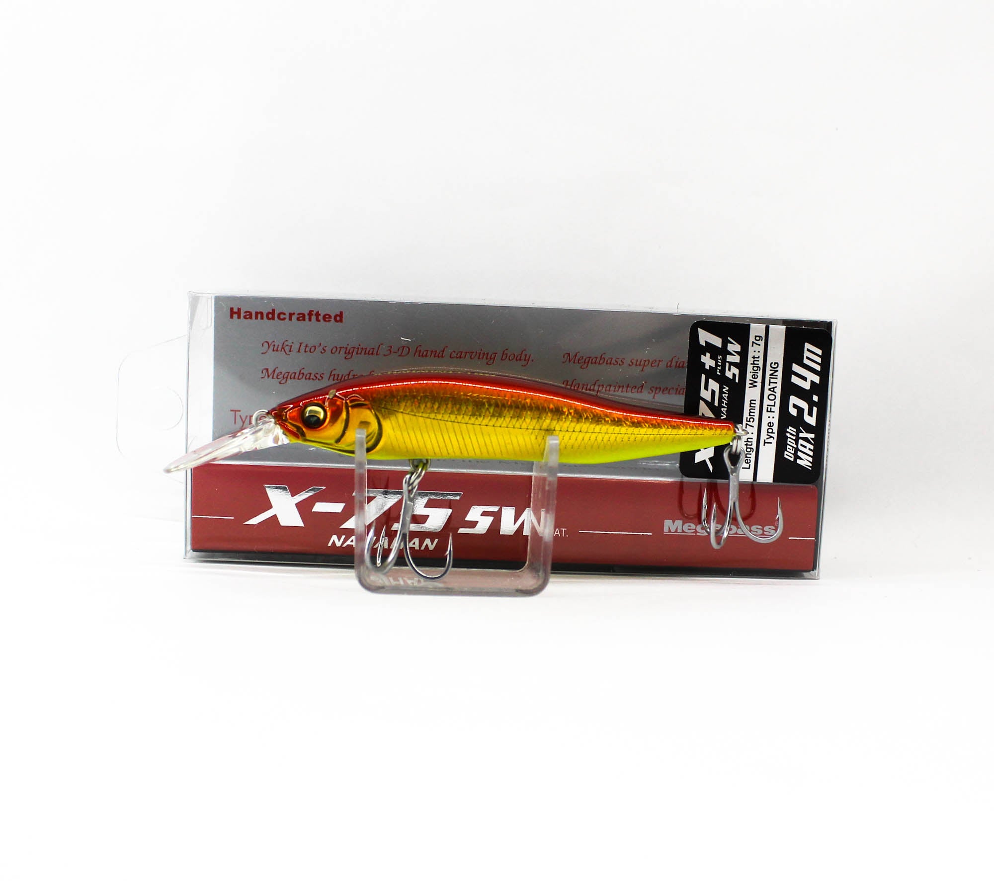 Megabass X-Nanahan +1 SW 75 mm 1/4 oz Floating Lure GG Akakin CB (3623)