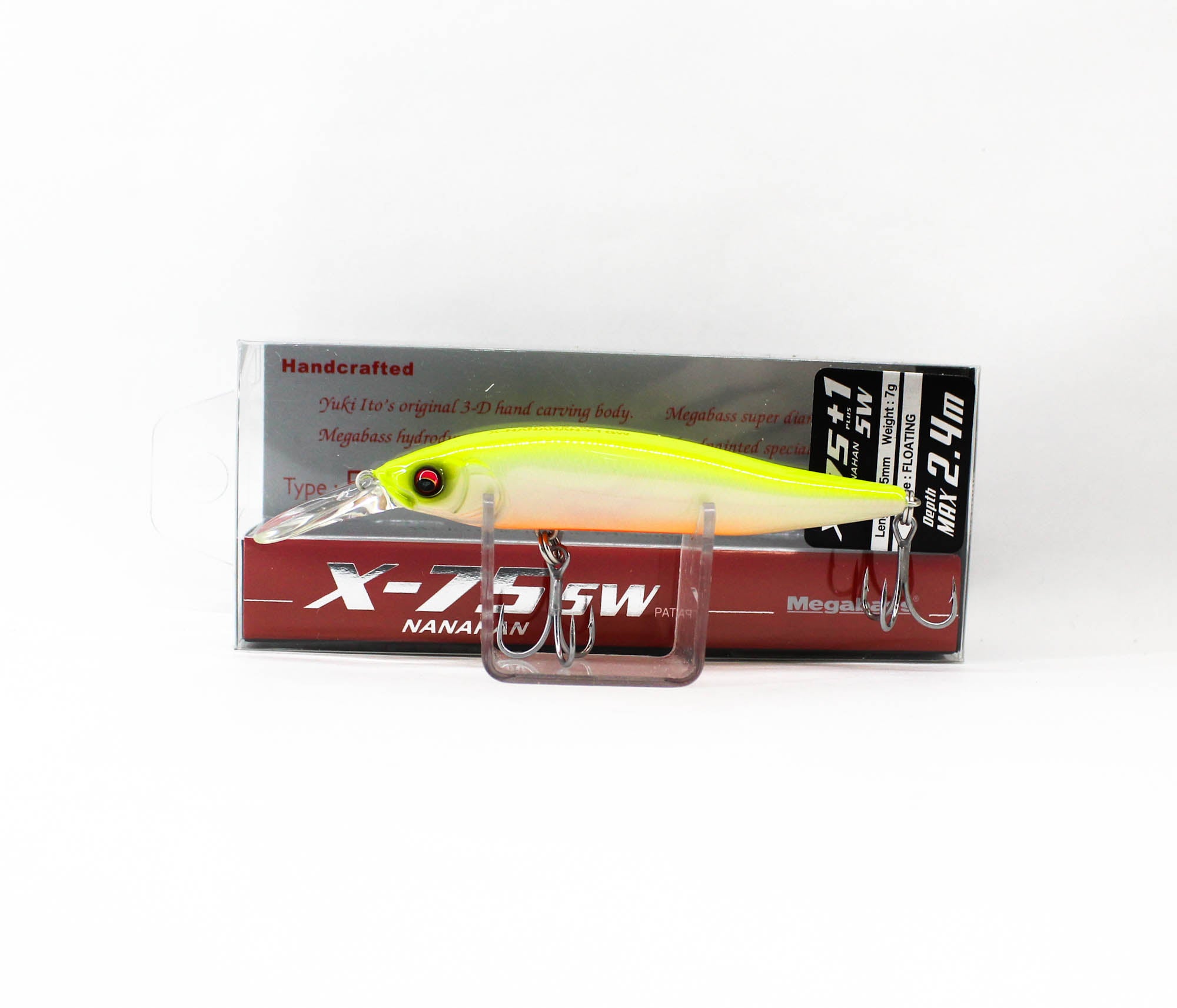 Megabass X-Nanahan +1 SW 75 mm 1/4 oz Floating Lure PM Chart Back (3661)