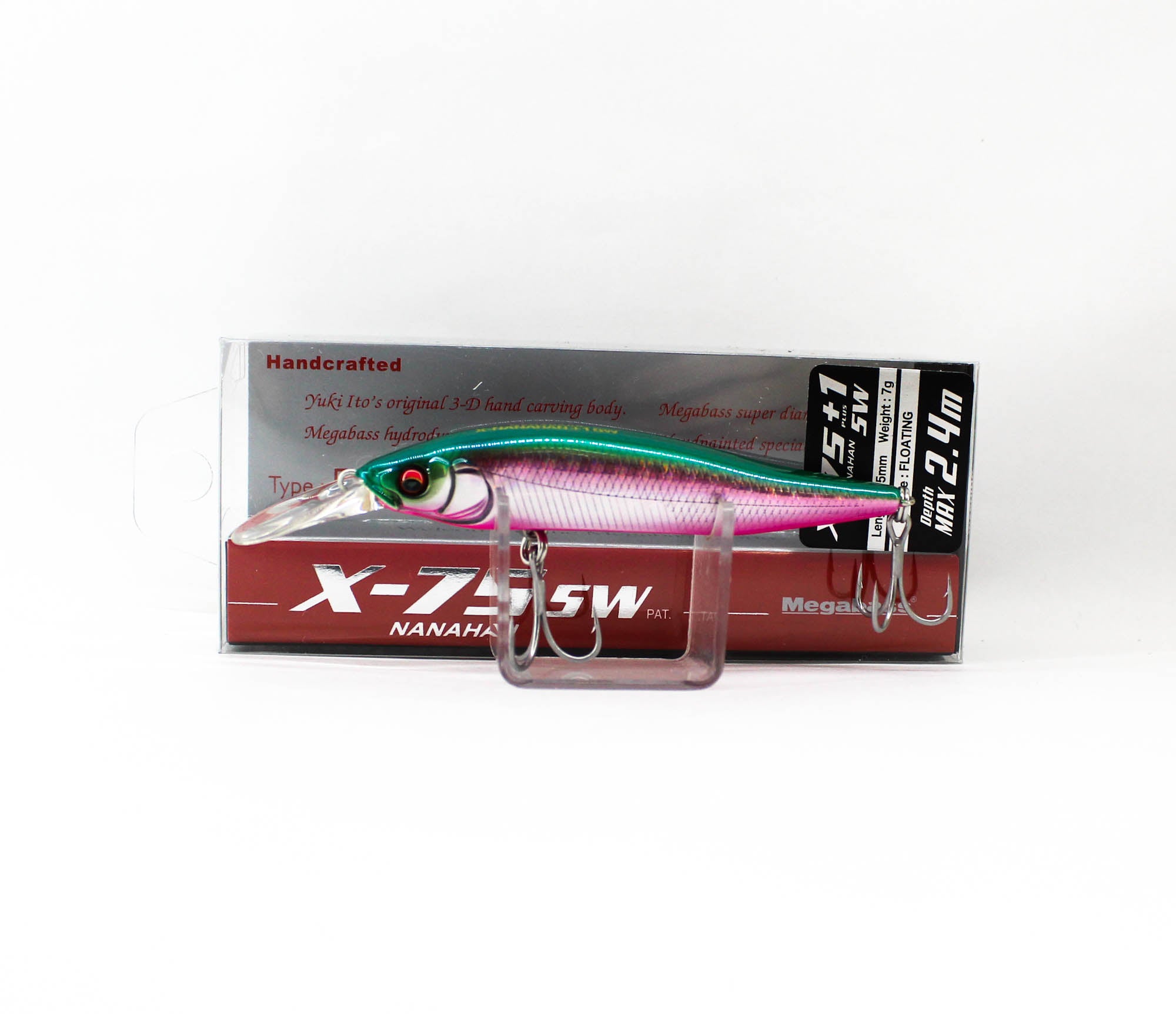 Megabass X-Nanahan +1 SW 75 mm 1/4 oz Floating Lure Green PB (3685)