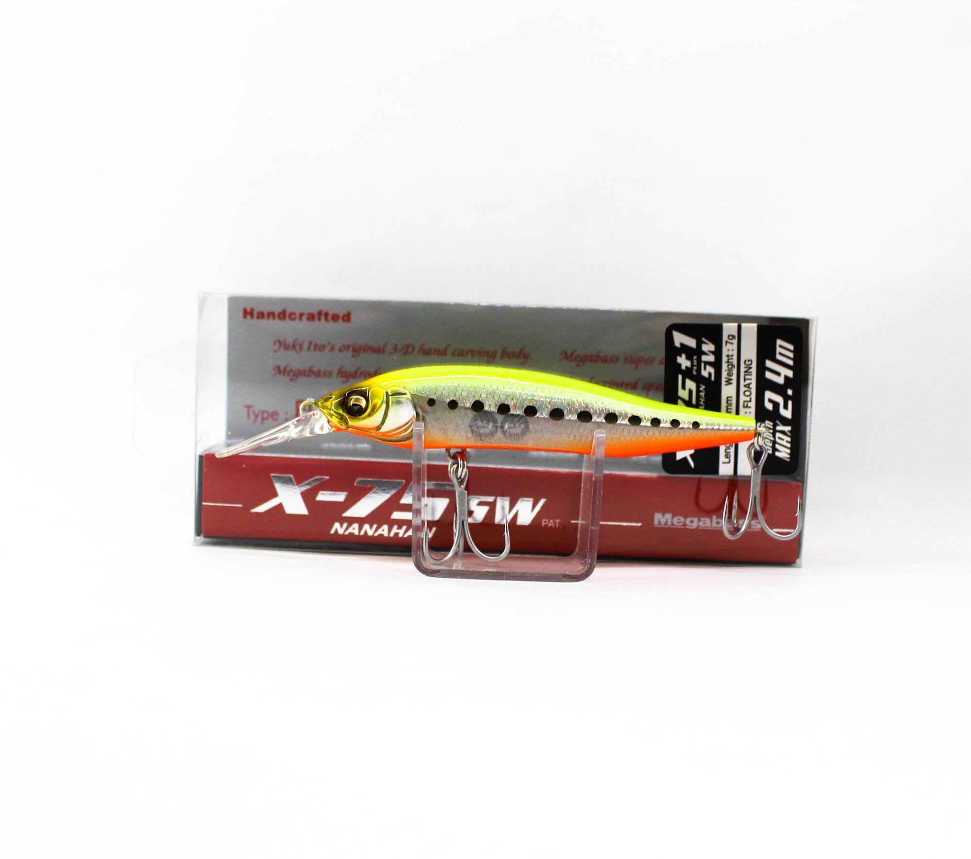 Megabass X-Nanahan +1 SW 75 mm 1/4 oz Floating Lure Back Iwashi OB (3692)
