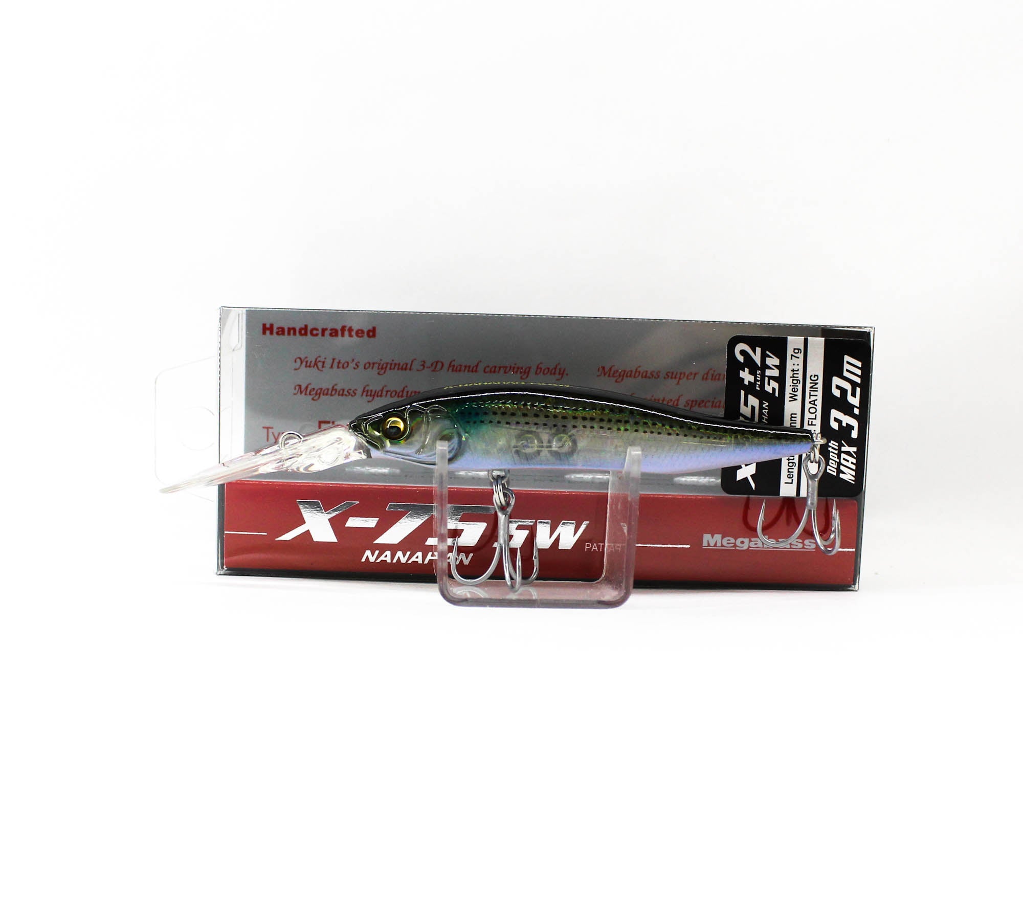 Megabass X-Nanahan +2 SW 75 mm 1/4 oz Floating Lure GP Hakubora (3722)