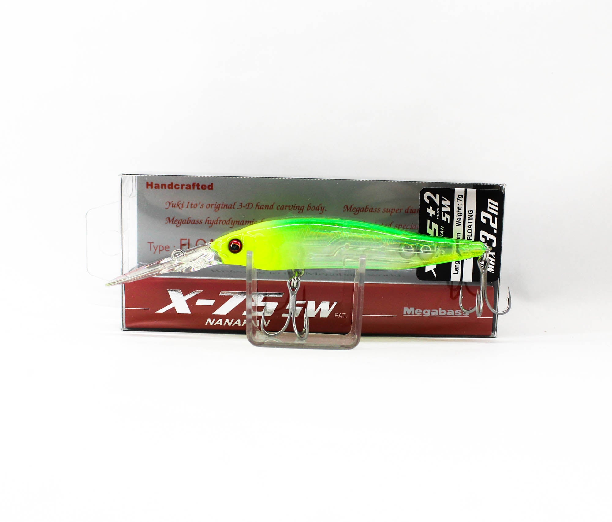 Megabass X-Nanahan +2 SW 75 mm 1/4 oz Floating Lure Chart Head (3777)