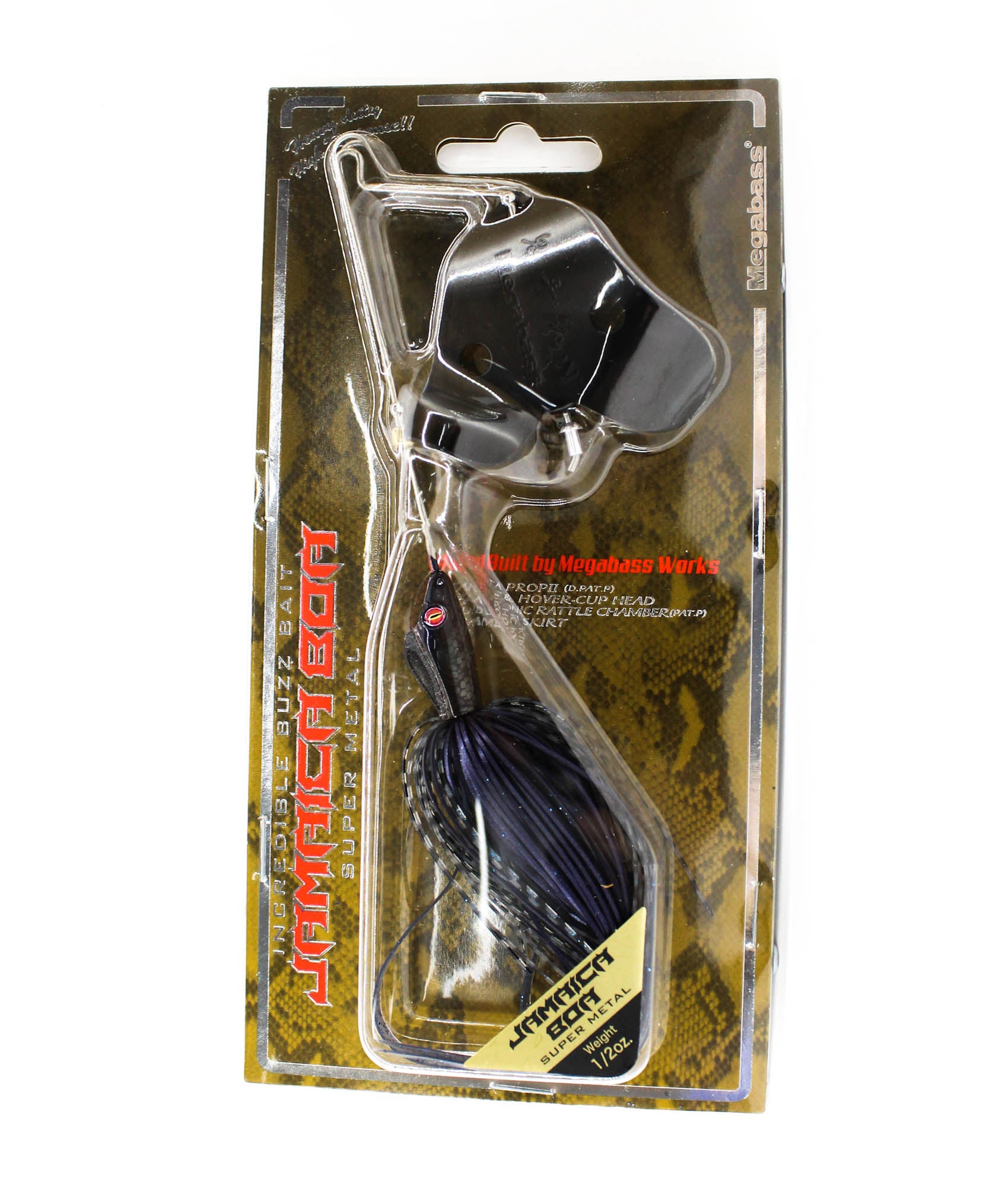 Megabass Jamaica Boa 1/2 oz Buzzbait Sinking Lure Black Mamba (4255)