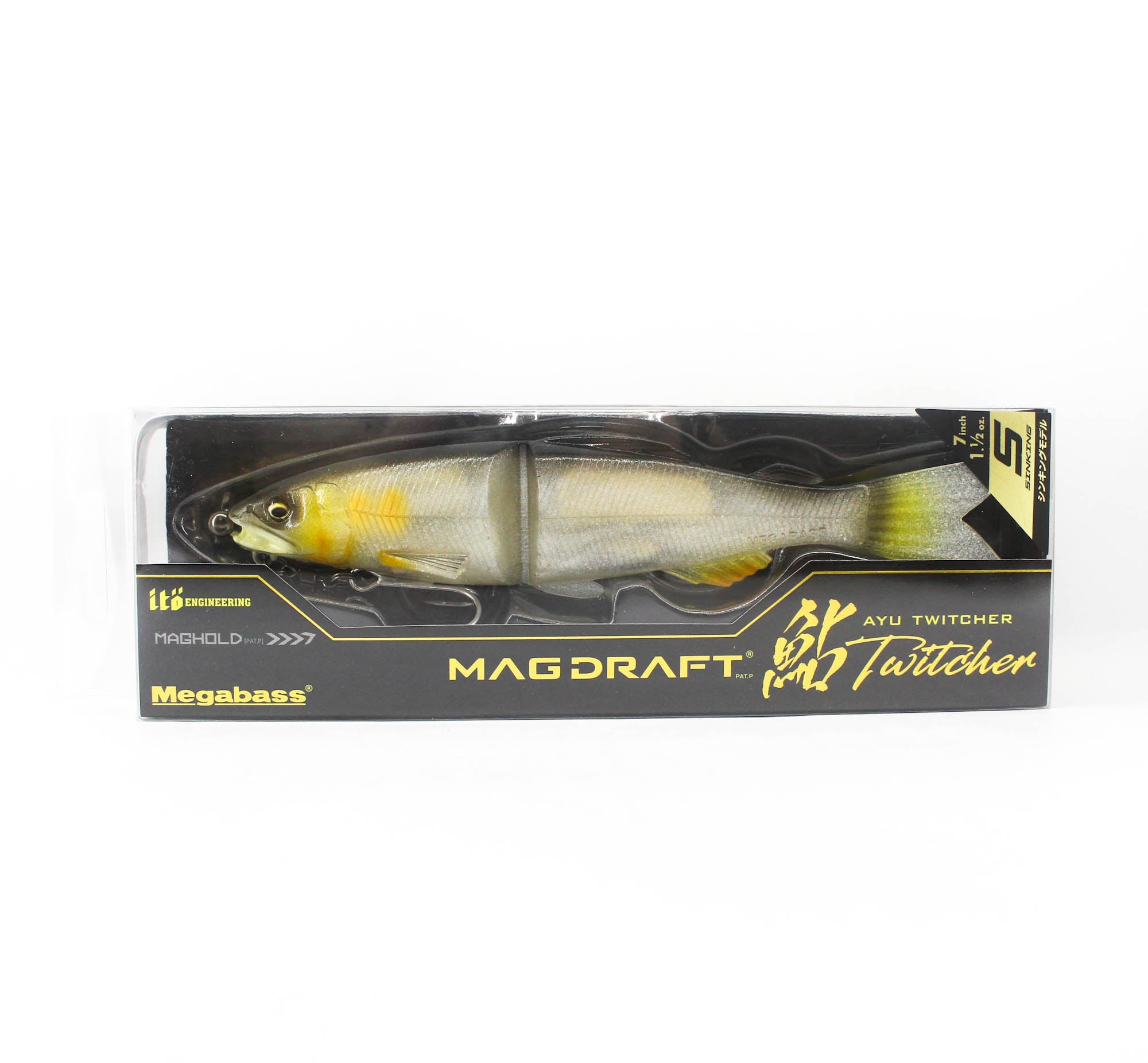 Megabass Soft Lure Mag Draft Ayu 7 Inch Sinking Lure Brillant Ayu (4828)