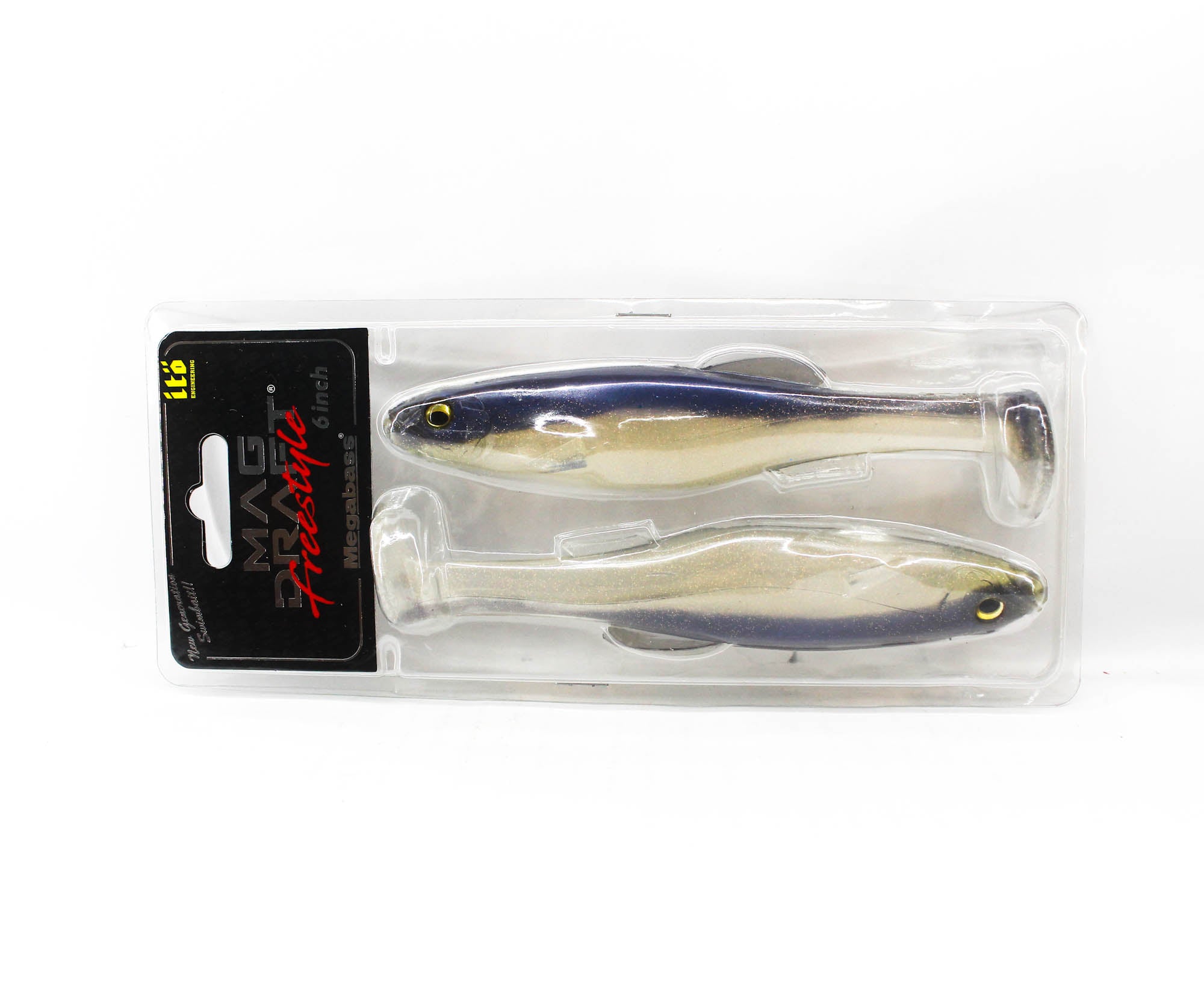 Megabass Soft Lure Mag Draft Freestyle 6 Inch Sinking Lure PB Shad (6983)