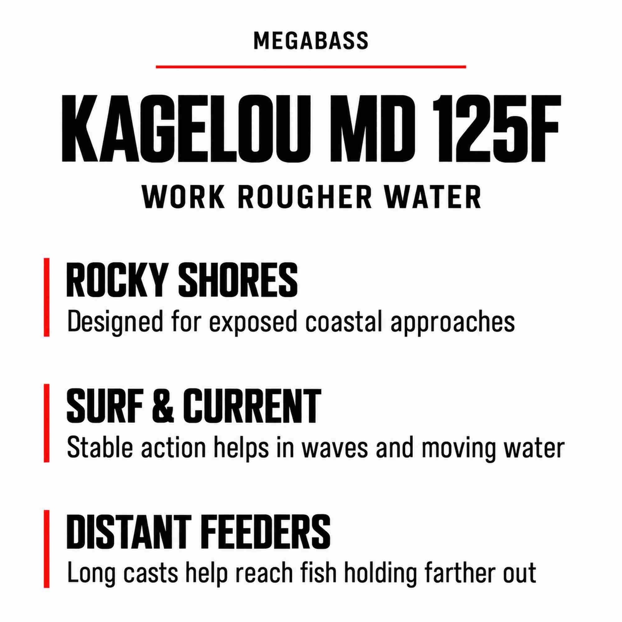 Megabass Kagelou MD 125F Floating Lure GG Heat Mallet (9983)