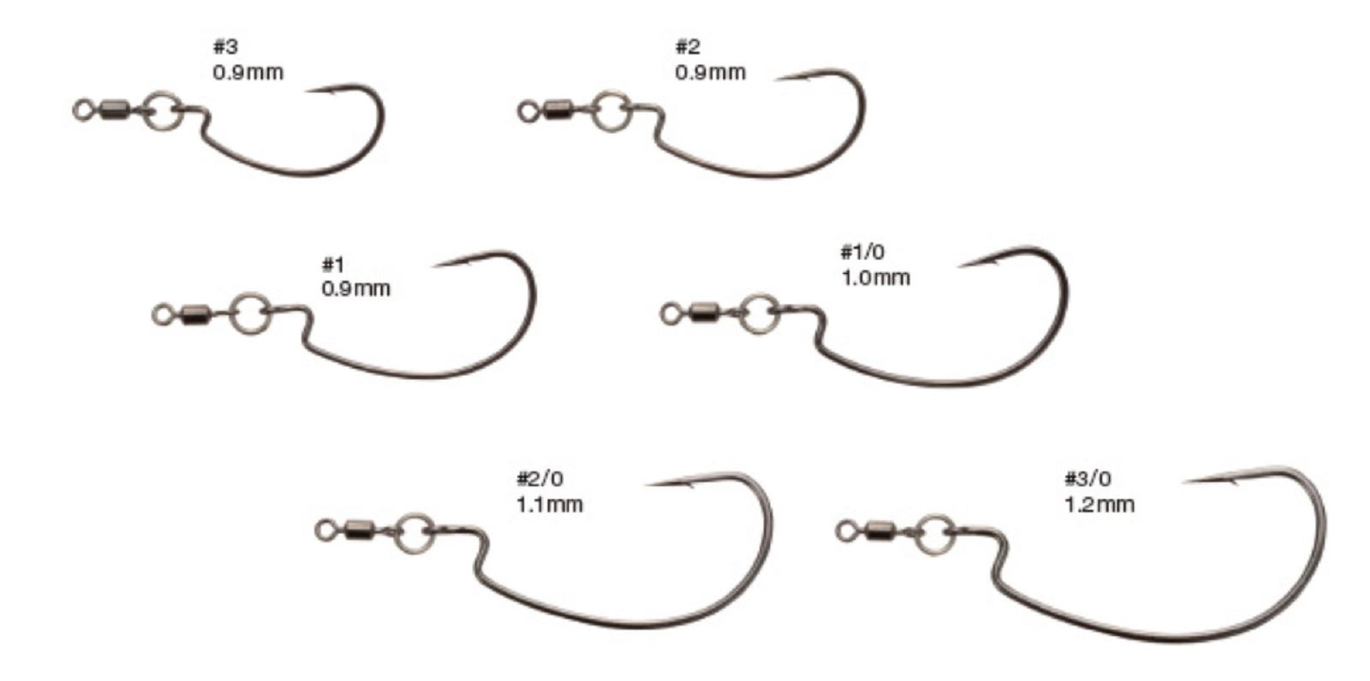 Varivas Ring Offset Hook Size 1/0 (2964)