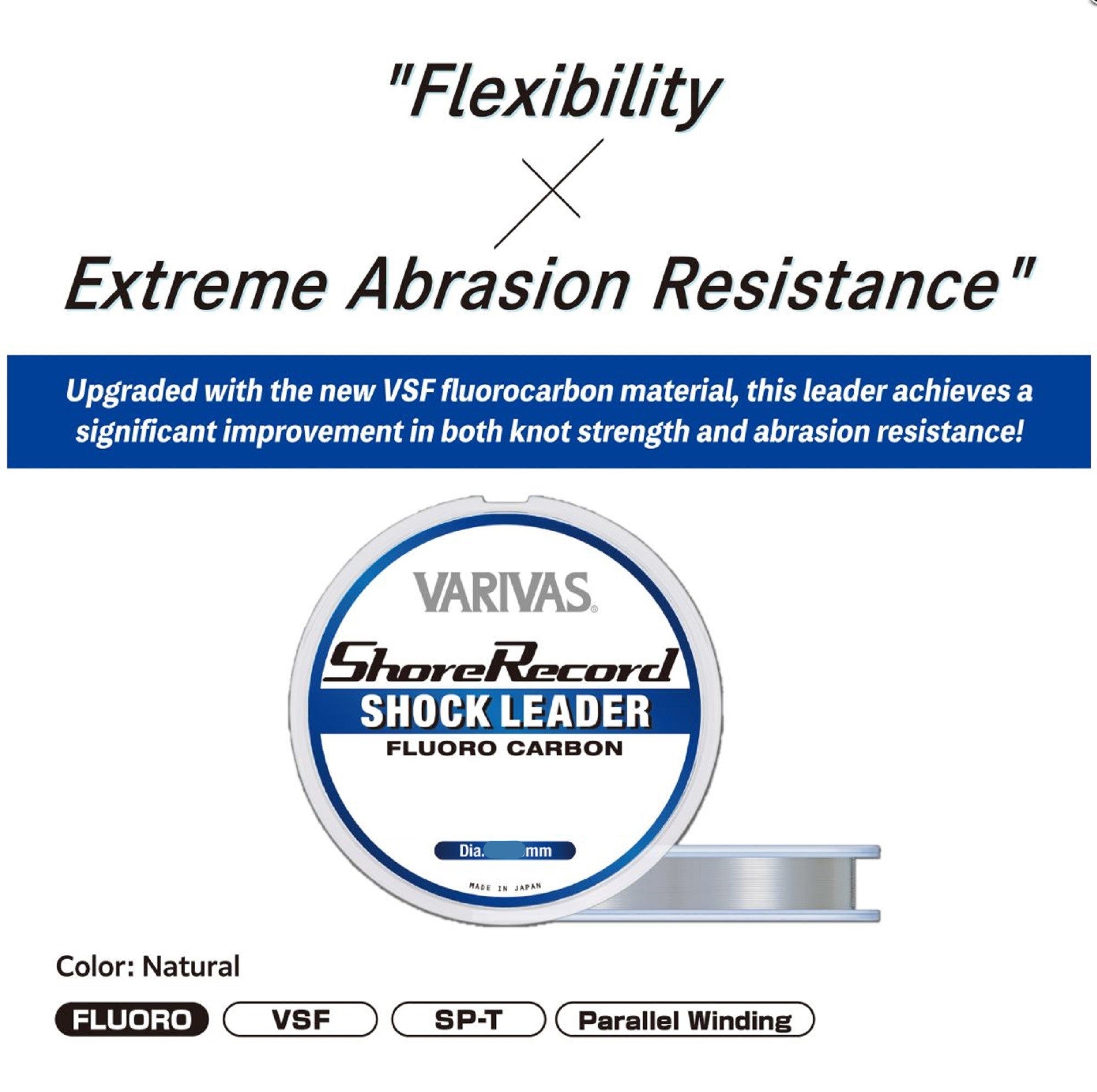Varivas Fluorocarbon Shore Record Shock Leader Line 30m 14lb (9918)