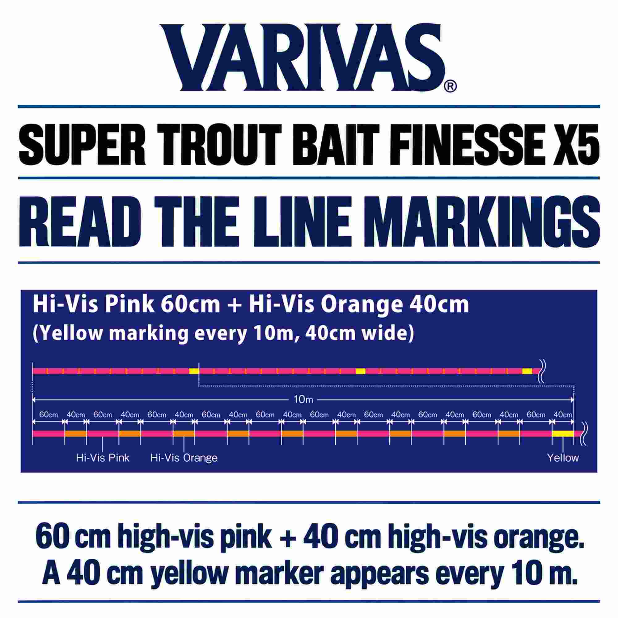 Varivas P.E Line Super Trout Advance Bait Finesse X5 90m P.E 0.8 (1553)